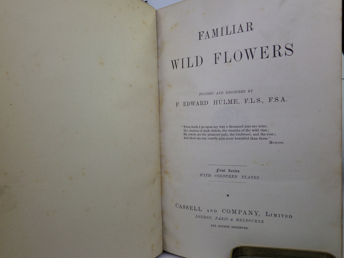 FAMILIAR WILD FLOWERS BY F EDWARD HULME CA 1880 LEATHER BOUND COLOUR familiar-wild-flowers-by-f-edward-hulme-ca-1880-leather-bound-colour