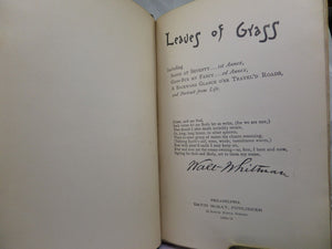 LEAVES OF GRASS BY WALT WHITMAN 1891-92 DEATHBED EDITION