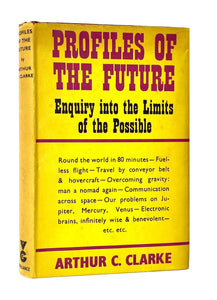 PROFILES OF THE FUTURE BY ARTHUR C. CLARKE 1962 FIRST EDITION, PRESENTATION COPY WITH LETTER