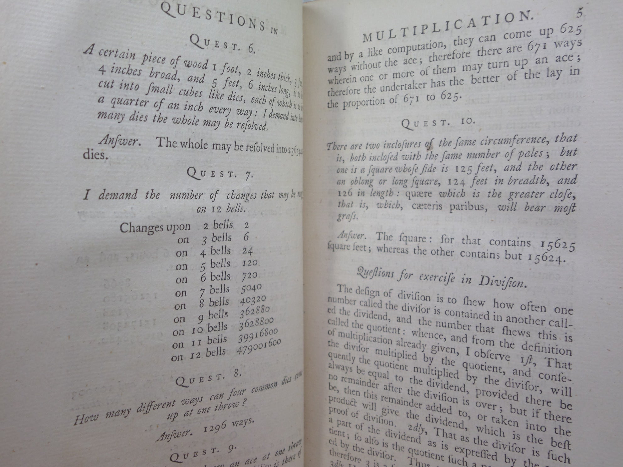 SELECT PARTS OF PROFESSOR SAUNDERSON'S ELEMENTS OF ALGEBRA 1756 FIRST EDITION