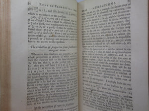 SELECT PARTS OF PROFESSOR SAUNDERSON'S ELEMENTS OF ALGEBRA 1756 FIRST EDITION