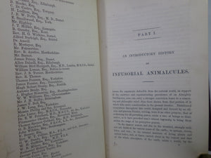 A HISTORY OF INFUSORIAL ANIMALCULES LIVING AND FOSSIL BY ANDREW PRITCHARD 1852