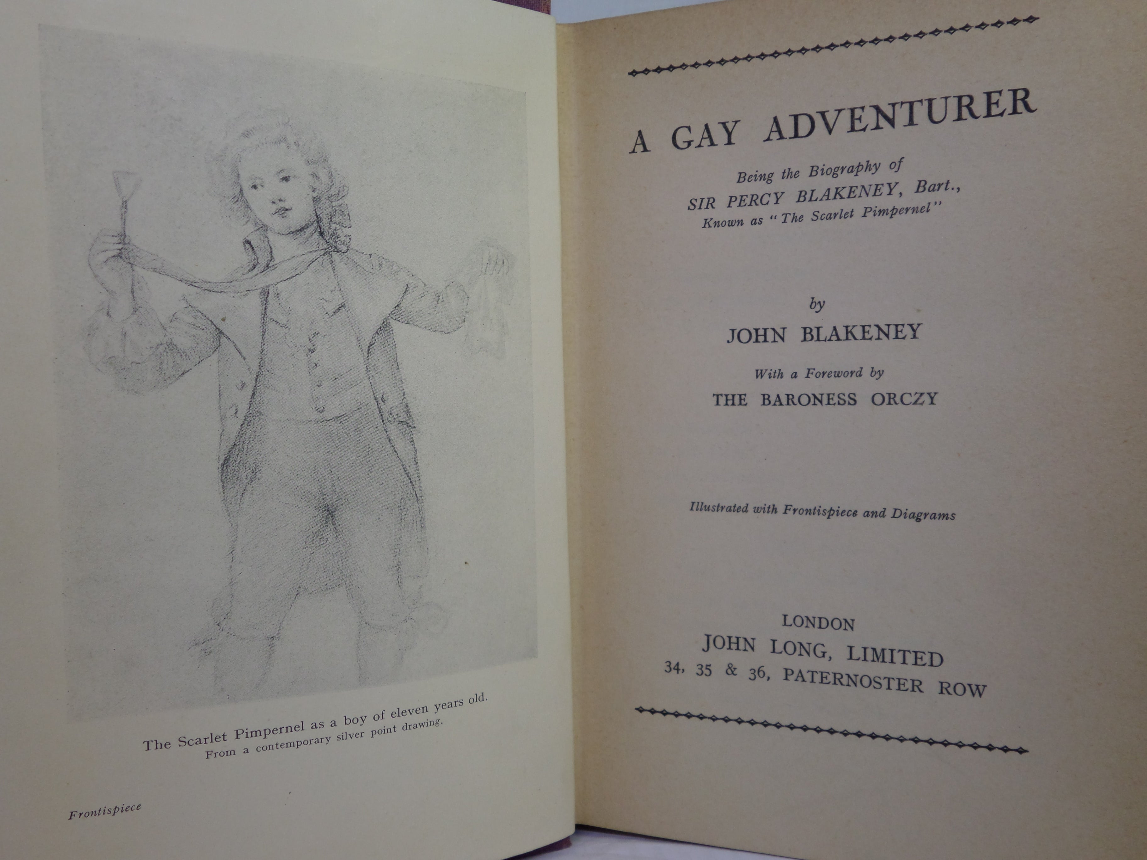 A GAY ADVENTURER [THE SCARLET PIMPERNEL] BY JOHN BLAKENEY 1935 FIRST EDITION