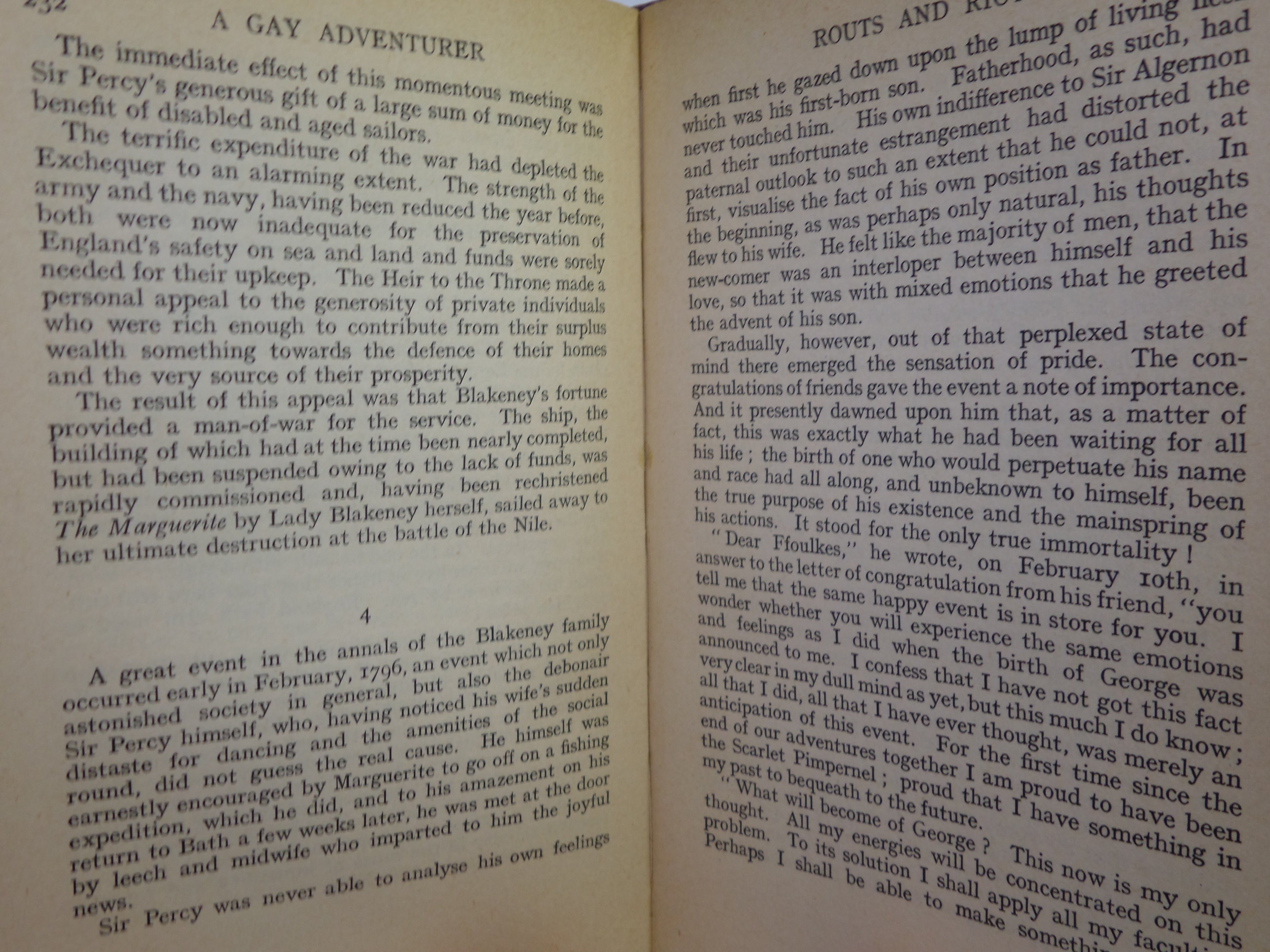 A GAY ADVENTURER [THE SCARLET PIMPERNEL] BY JOHN BLAKENEY 1935 FIRST EDITION