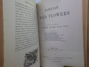FAMILIAR WILD FLOWERS BY F. EDWARD HULME CA.1880 LEATHER BOUND, COLOUR ILLUSTRATED