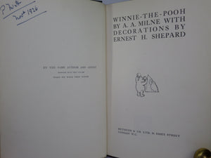 WINNIE-THE-POOH BY A. A. MILNE 1926 FIRST EDITION