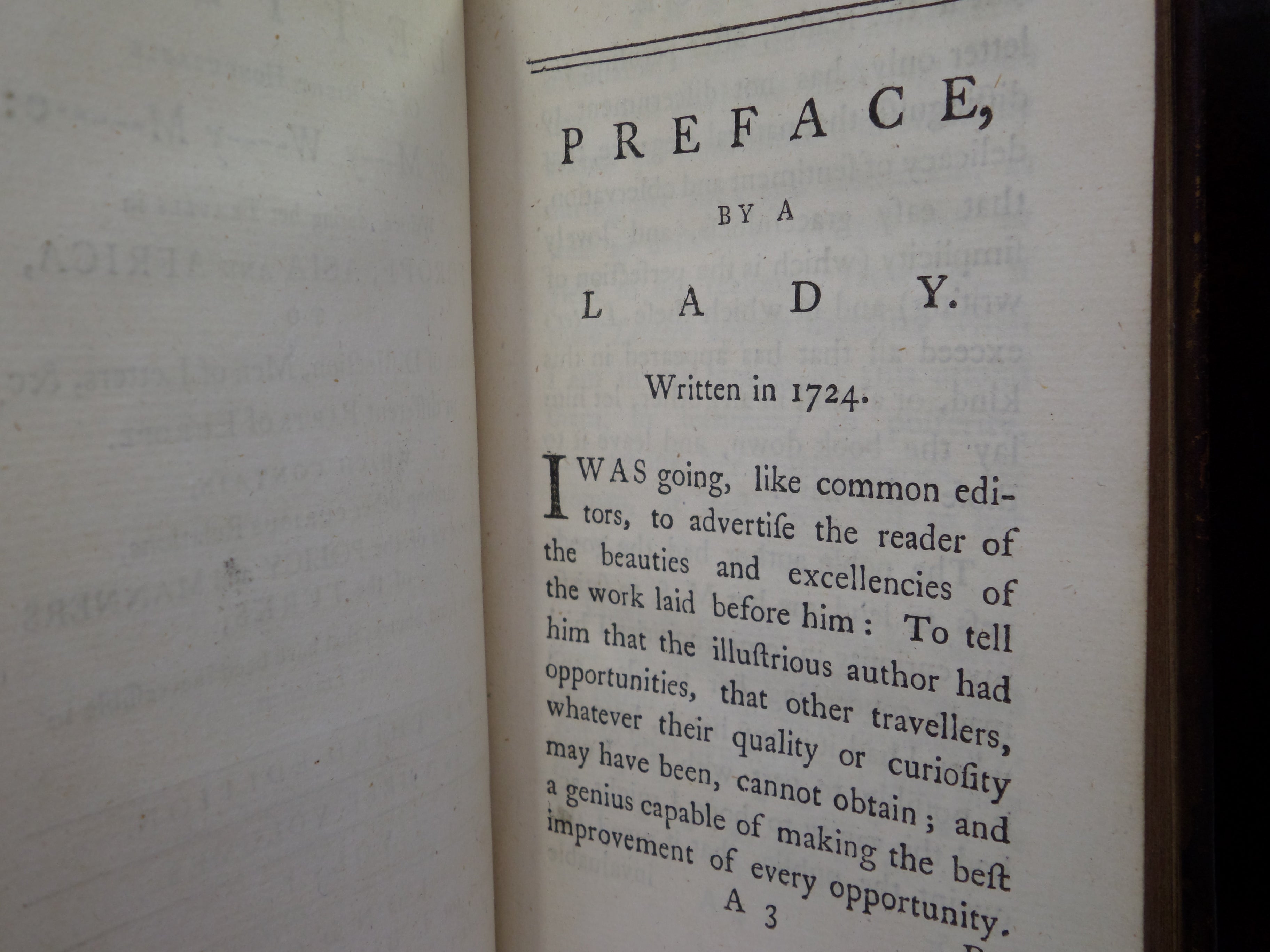 LETTERS OF THE RIGHT HONOURABLE LADY M---Y W----Y M----E BY LADY MARY WORTLEY MONTAGU 1763 THIRD EDITION IN THREE VOLUMES