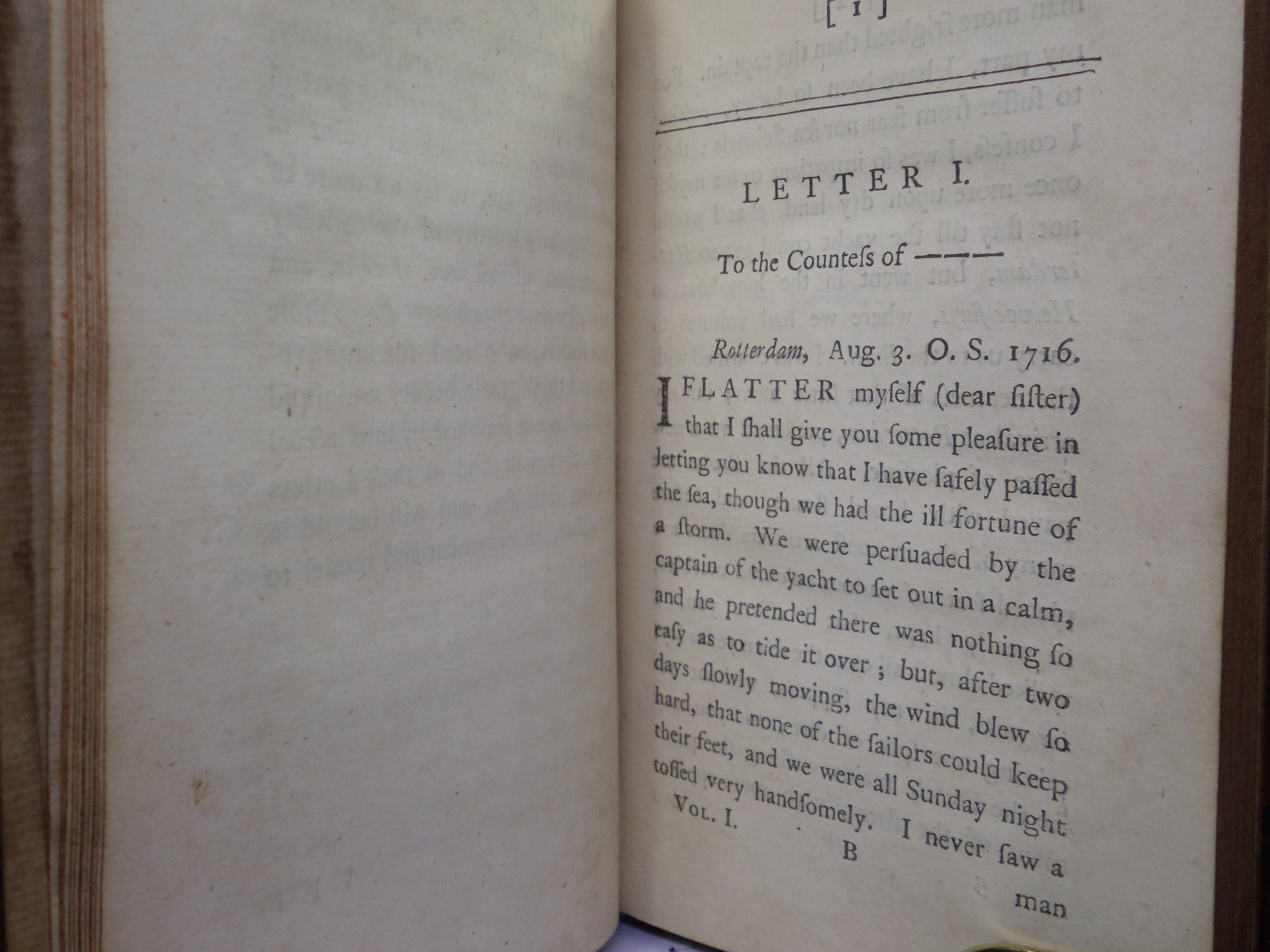 LETTERS OF THE RIGHT HONOURABLE LADY M---Y W----Y M----E BY LADY MARY WORTLEY MONTAGU 1763 THIRD EDITION IN THREE VOLUMES