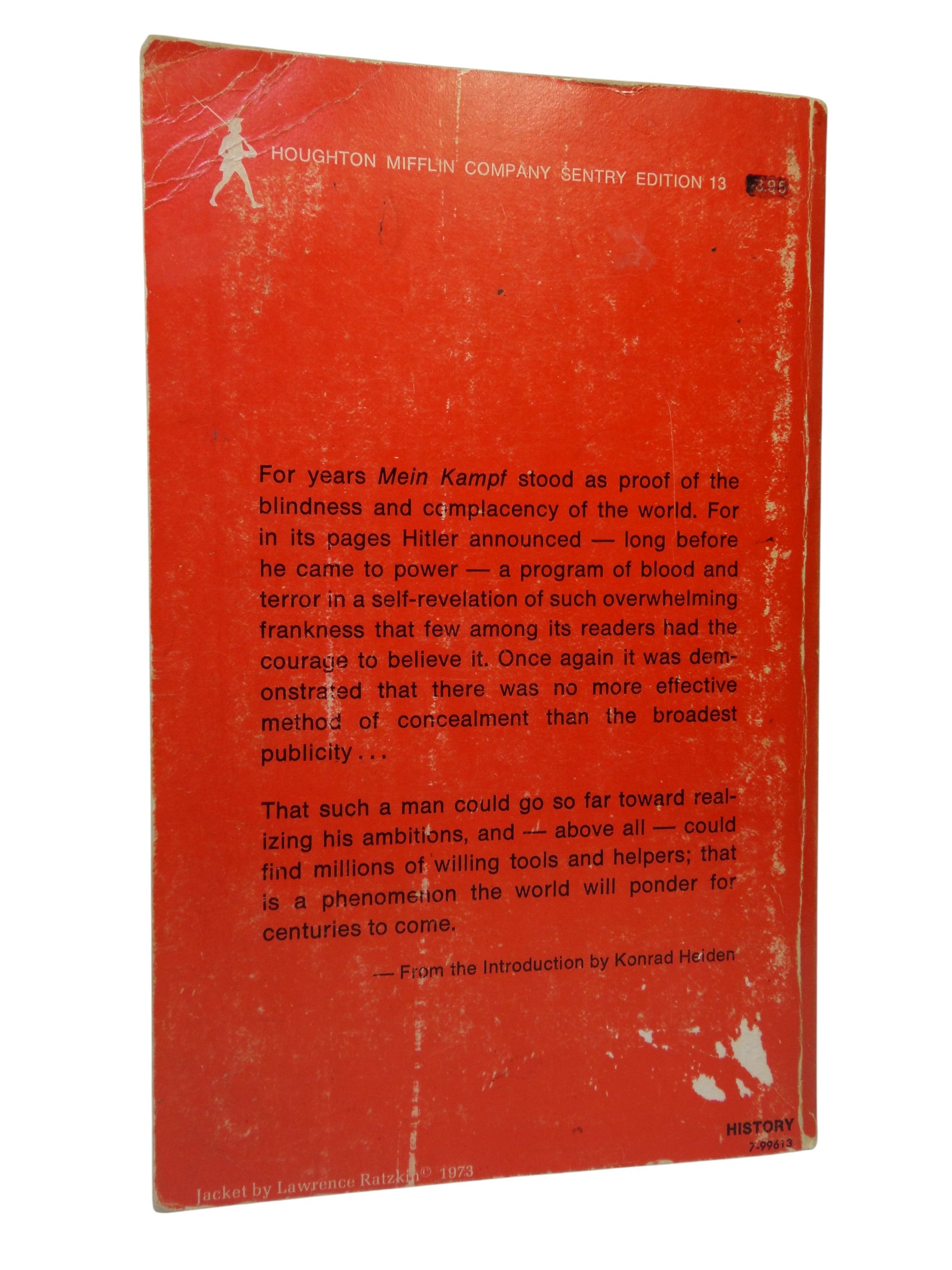 MEIN KAMPF BY ADOLF HITLER 1971 PAPERBACK SENTRY EDITION