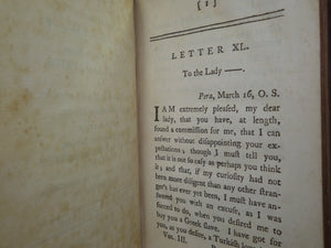 LETTERS OF THE RIGHT HONOURABLE LADY M---Y W----Y M----E BY LADY MARY WORTLEY MONTAGU 1763 THIRD EDITION IN THREE VOLUMES