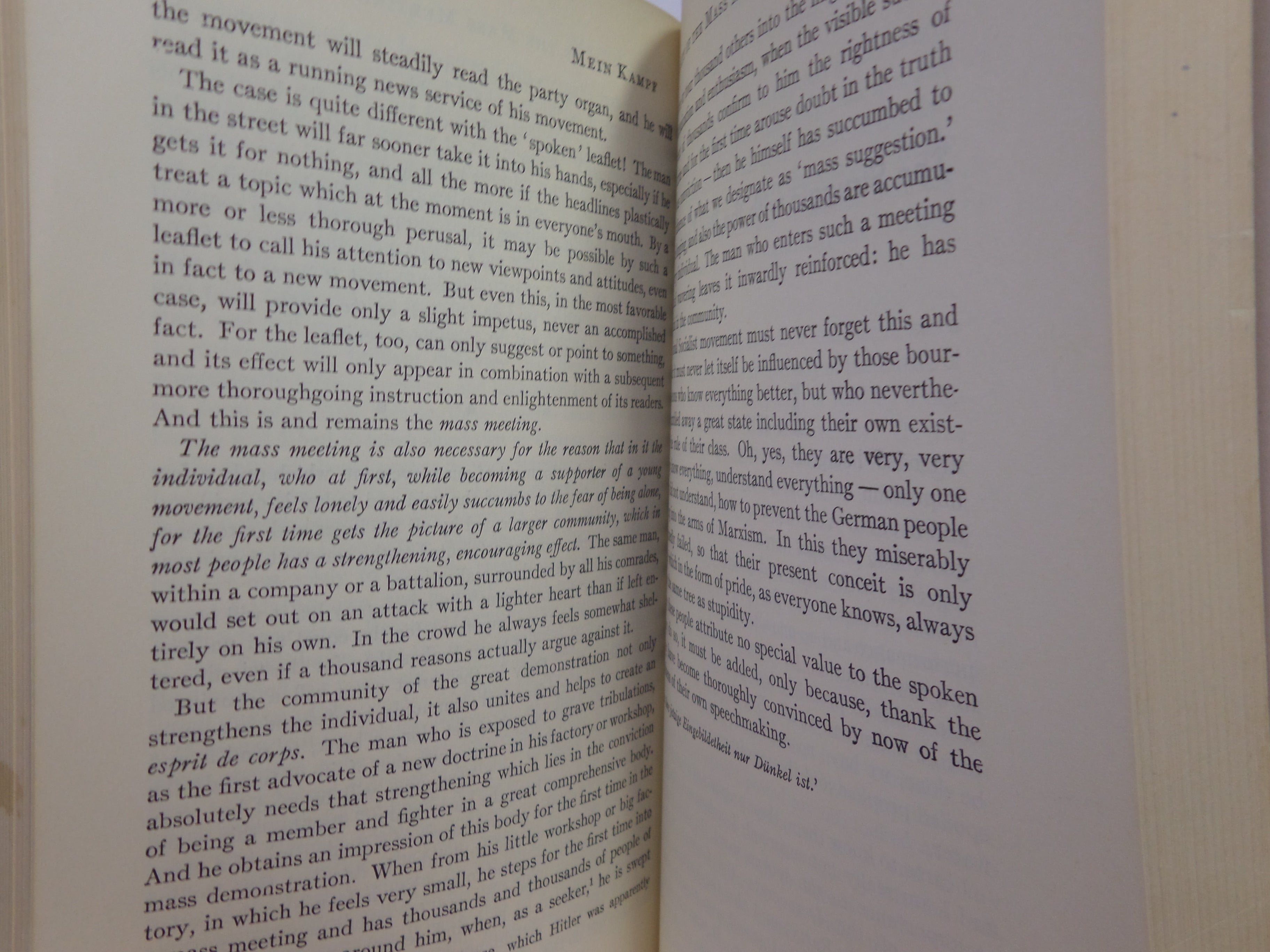 MEIN KAMPF BY ADOLF HITLER 1971 PAPERBACK SENTRY EDITION