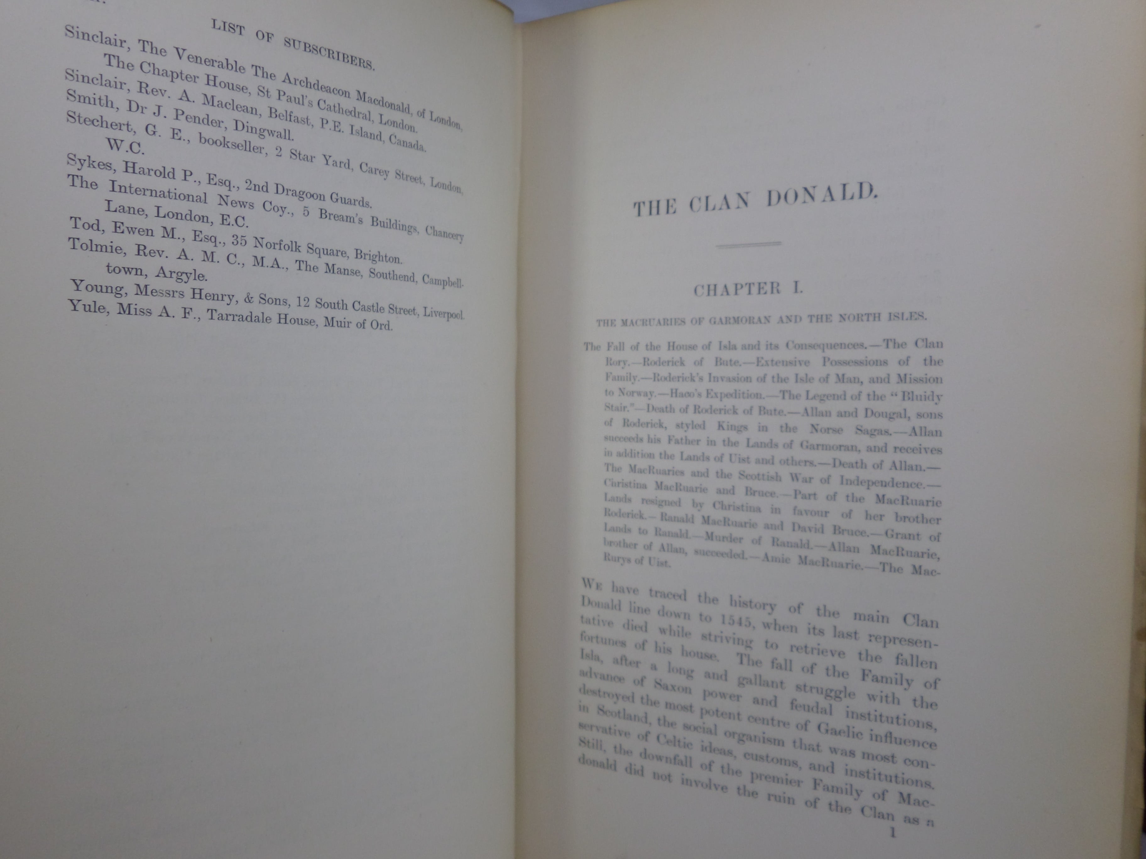 THE CLAN DONALD BY A. MACDONALD 1896-1904 FIRST EDITION IN THREE VOLUMES