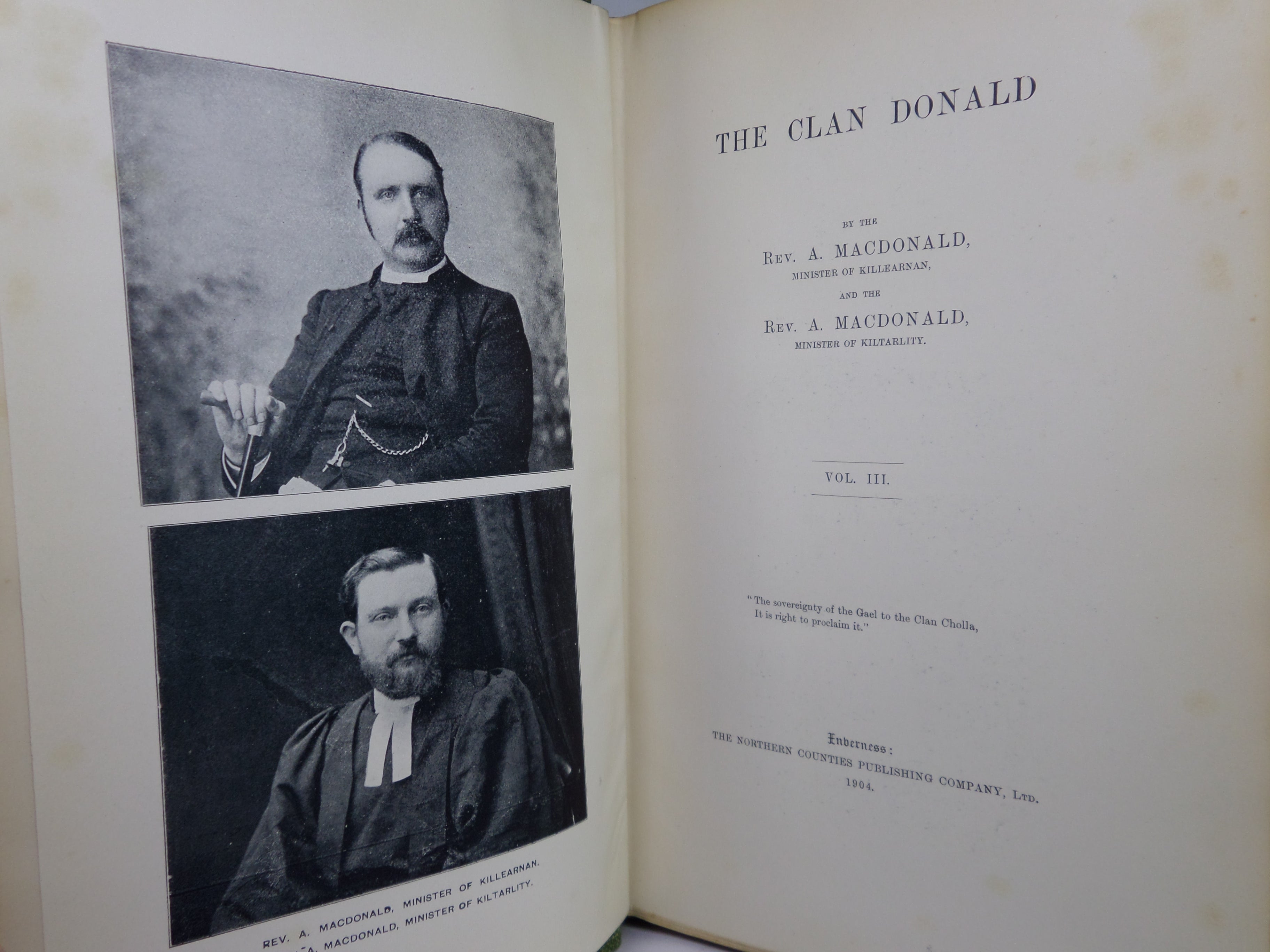 THE CLAN DONALD BY A. MACDONALD 1896-1904 FIRST EDITION IN THREE VOLUMES