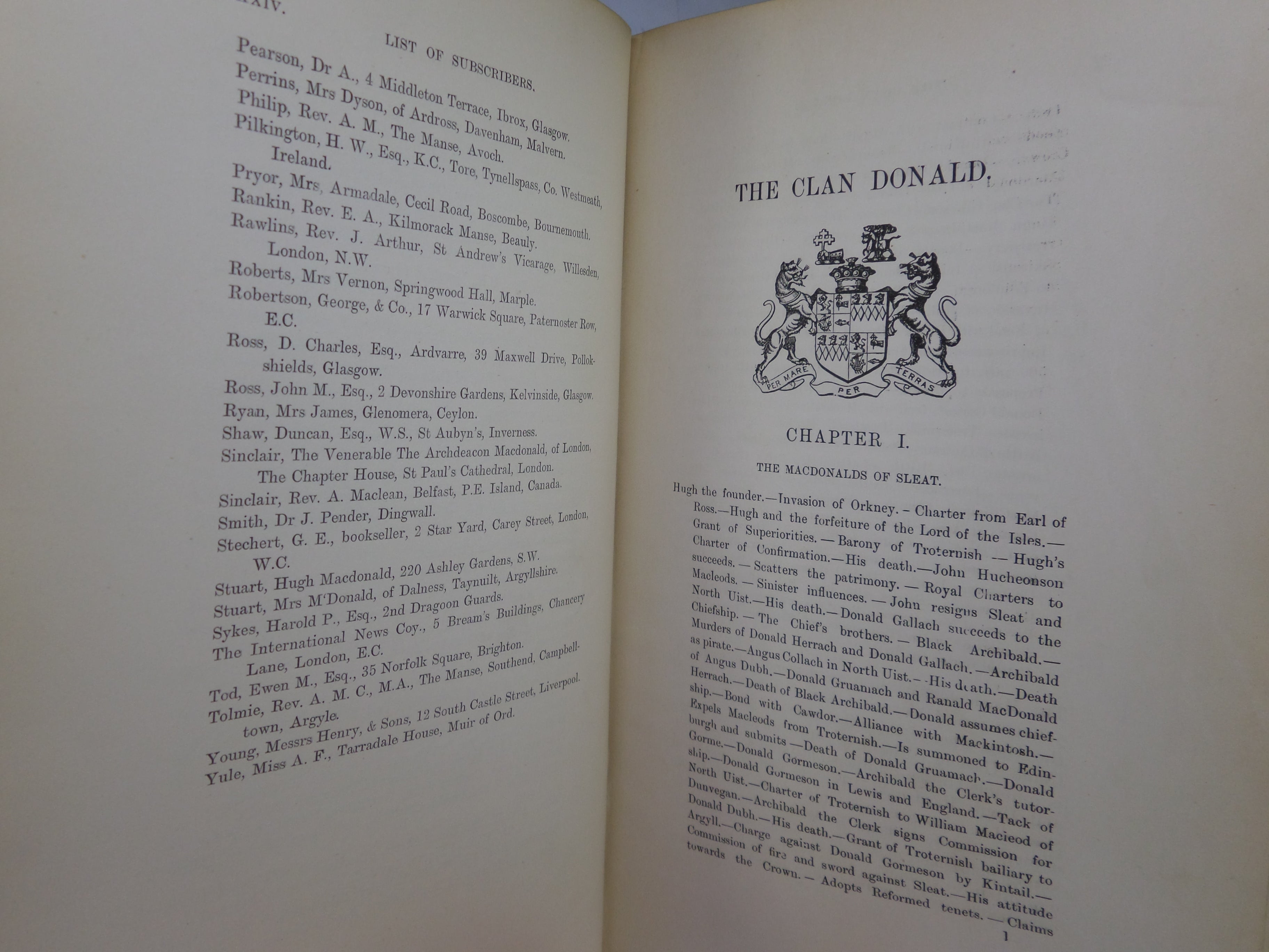 THE CLAN DONALD BY A. MACDONALD 1896-1904 FIRST EDITION IN THREE VOLUMES