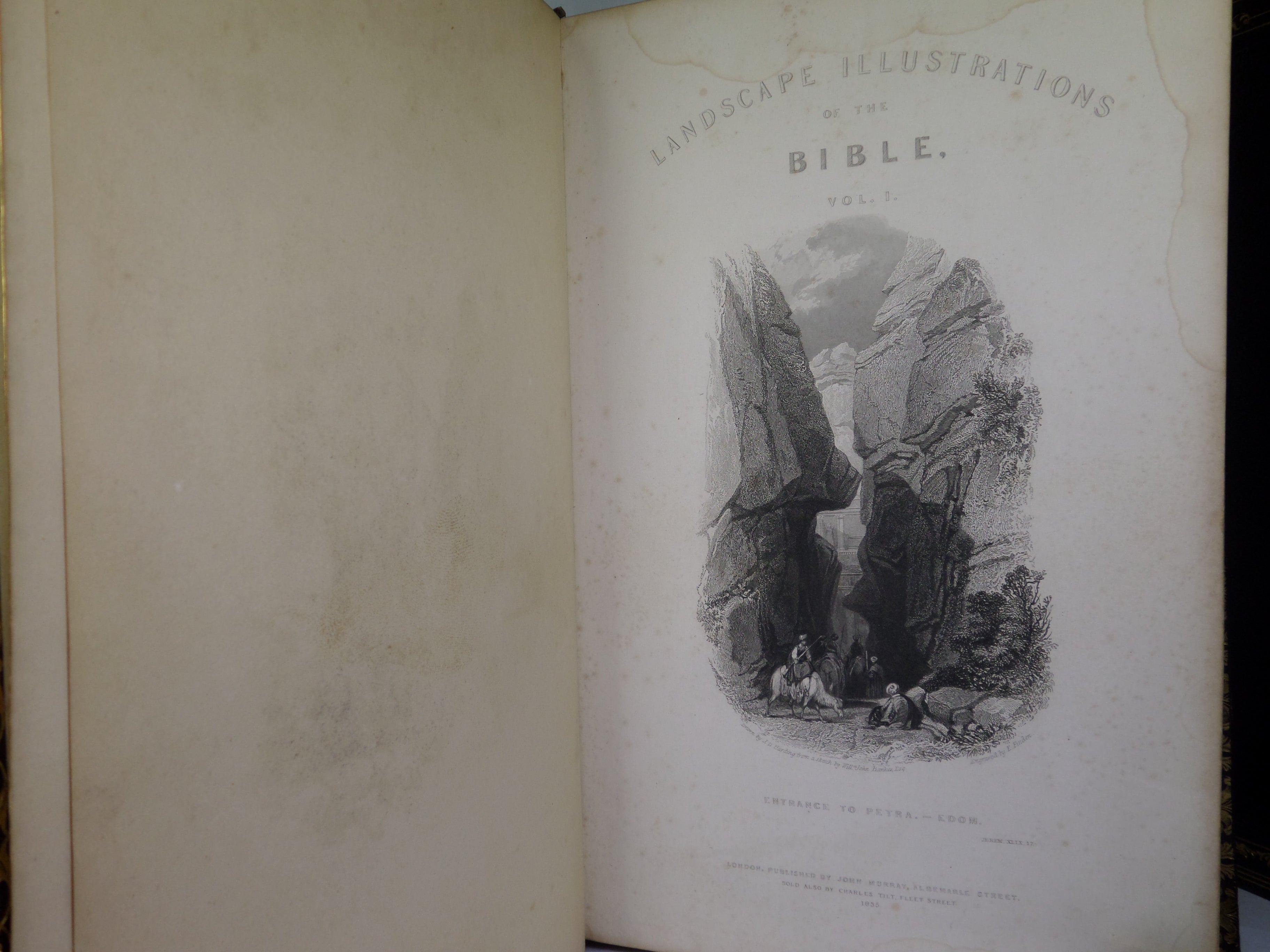 LANDSCAPE ILLUSTRATIONS OF THE BIBLE BY THE REV THOMAS HARTWELL HORNE 1836 FIRST EDITION