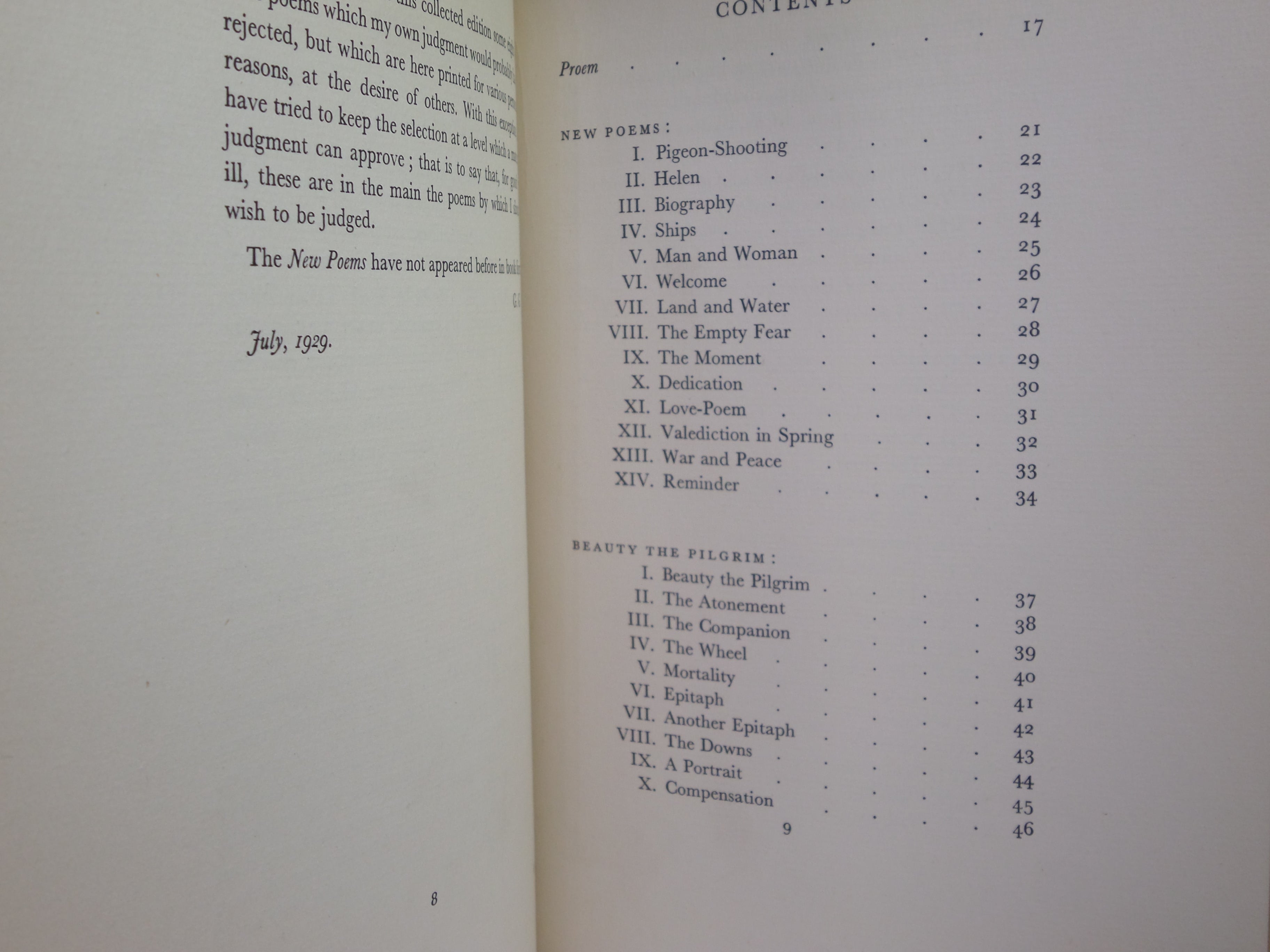 THE COLLECTED POEMS OF GERALD GOULD 1929 FINELY BOUND FIRST EDITION