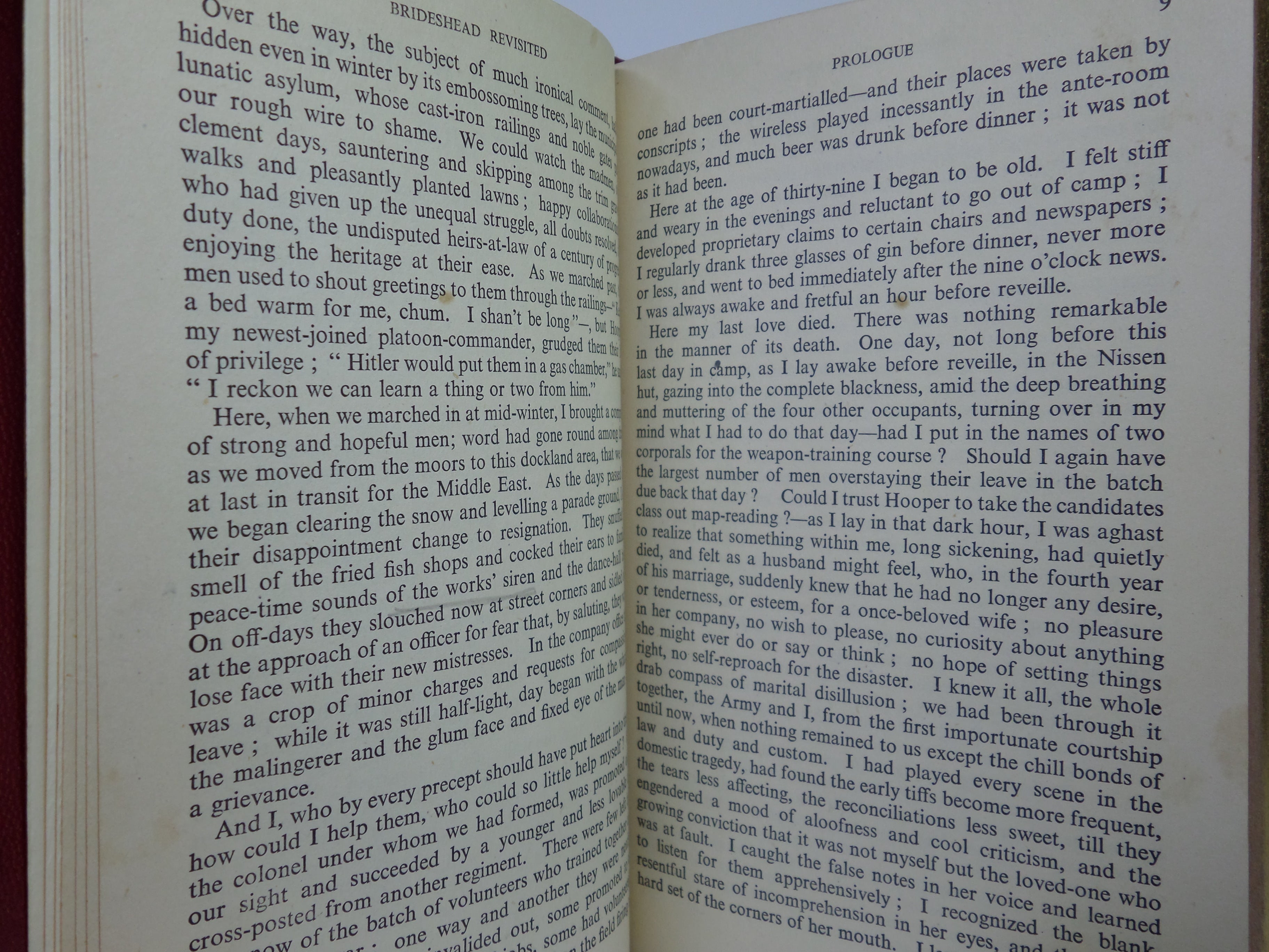 BRIDESHEAD REVISITED BY EVELYN WAUGH 1945 FIRST EDITION BAYNTUN RIVIERE BINDING