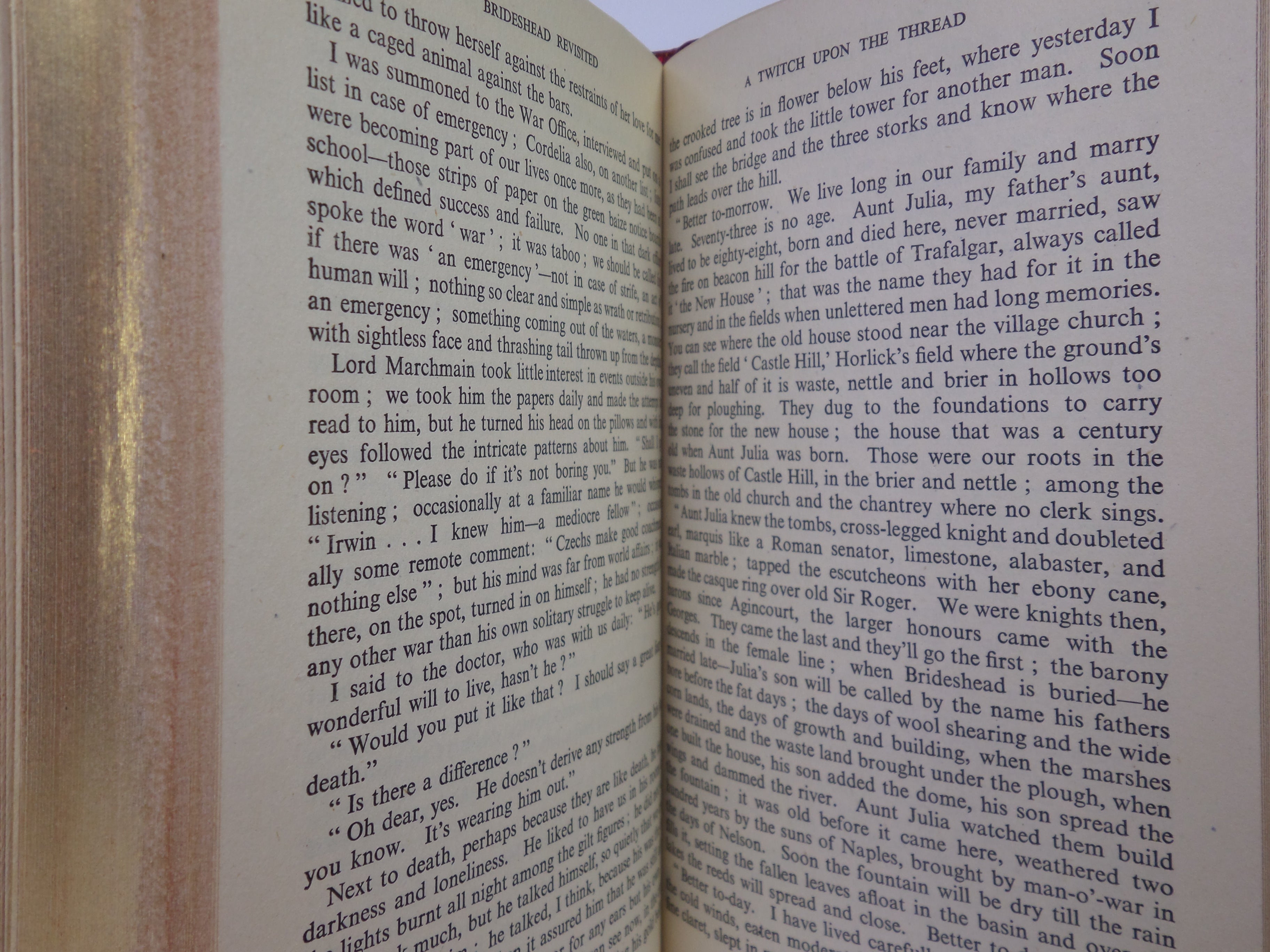 BRIDESHEAD REVISITED BY EVELYN WAUGH 1945 FIRST EDITION BAYNTUN RIVIERE BINDING