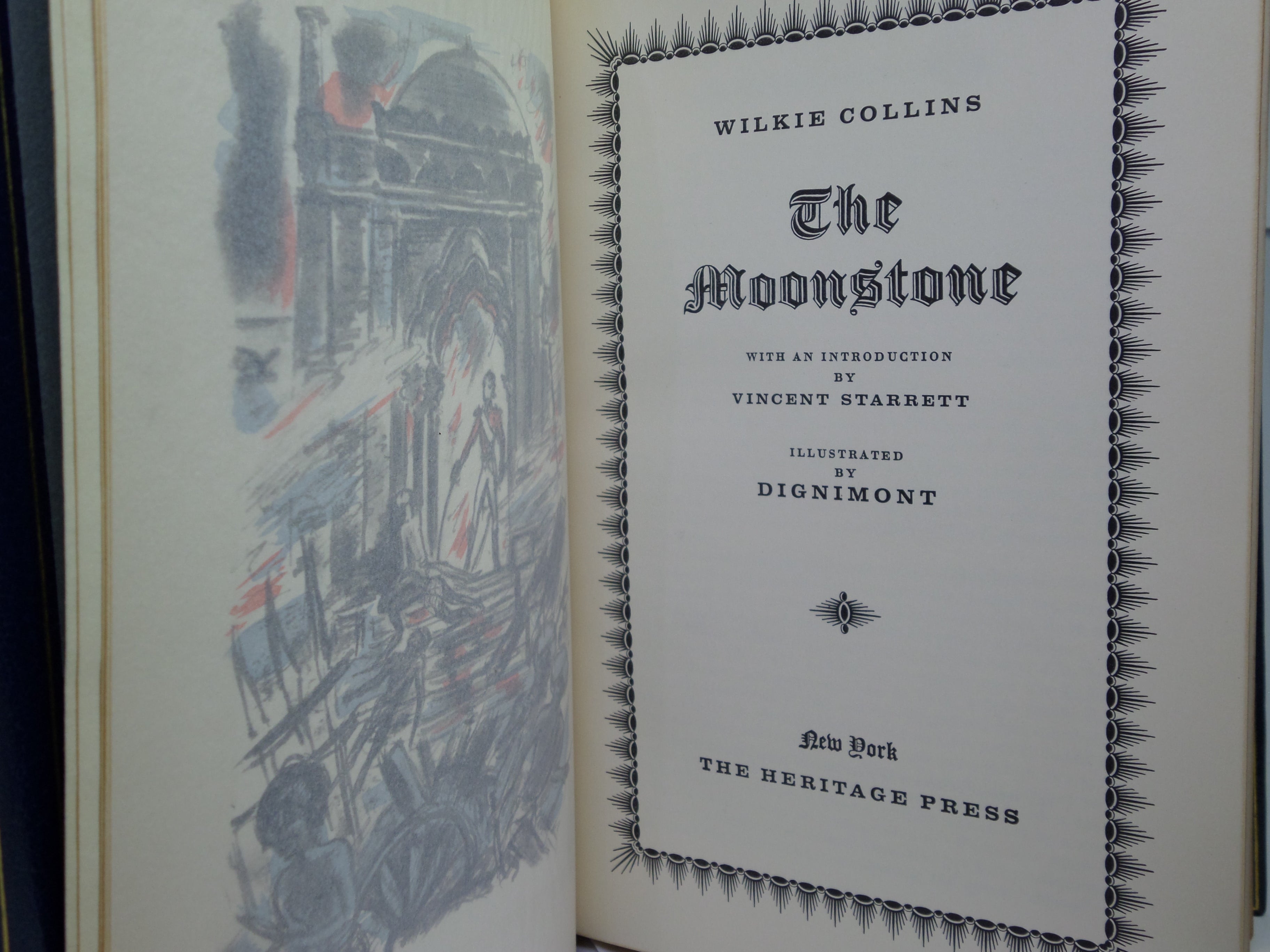 THE MOONSTONE BY WILKIE COLLINS 1959 ILLUSTRATED BY DIGNIMONT, BAYNTUN BINDING