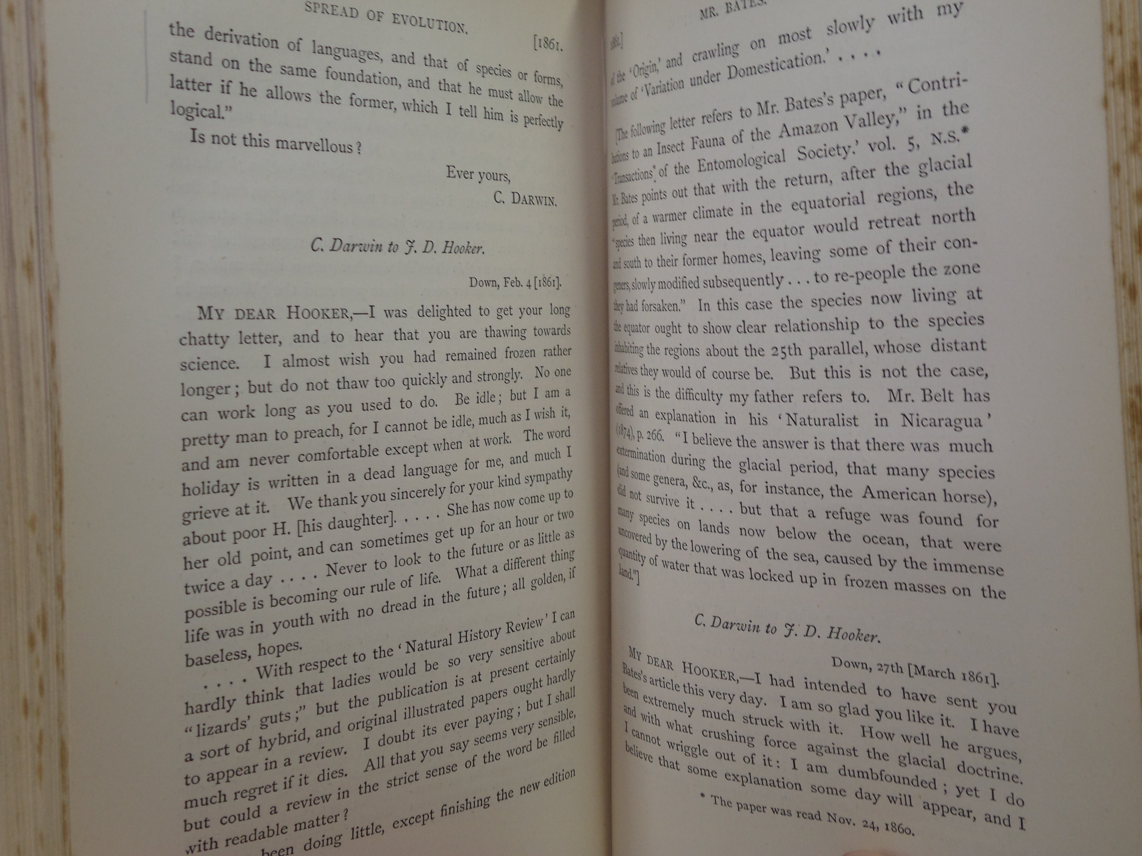 THE LIFE AND LETTERS OF CHARLES DARWIN 1887 FIRST EDITION