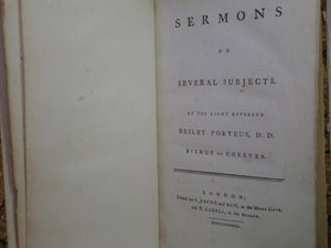 [SLAVERY - WEST INDIES] SERMONS ON SEVERAL SUBJECTS 1783 BEILBY PORTEUS FIRST EDITION