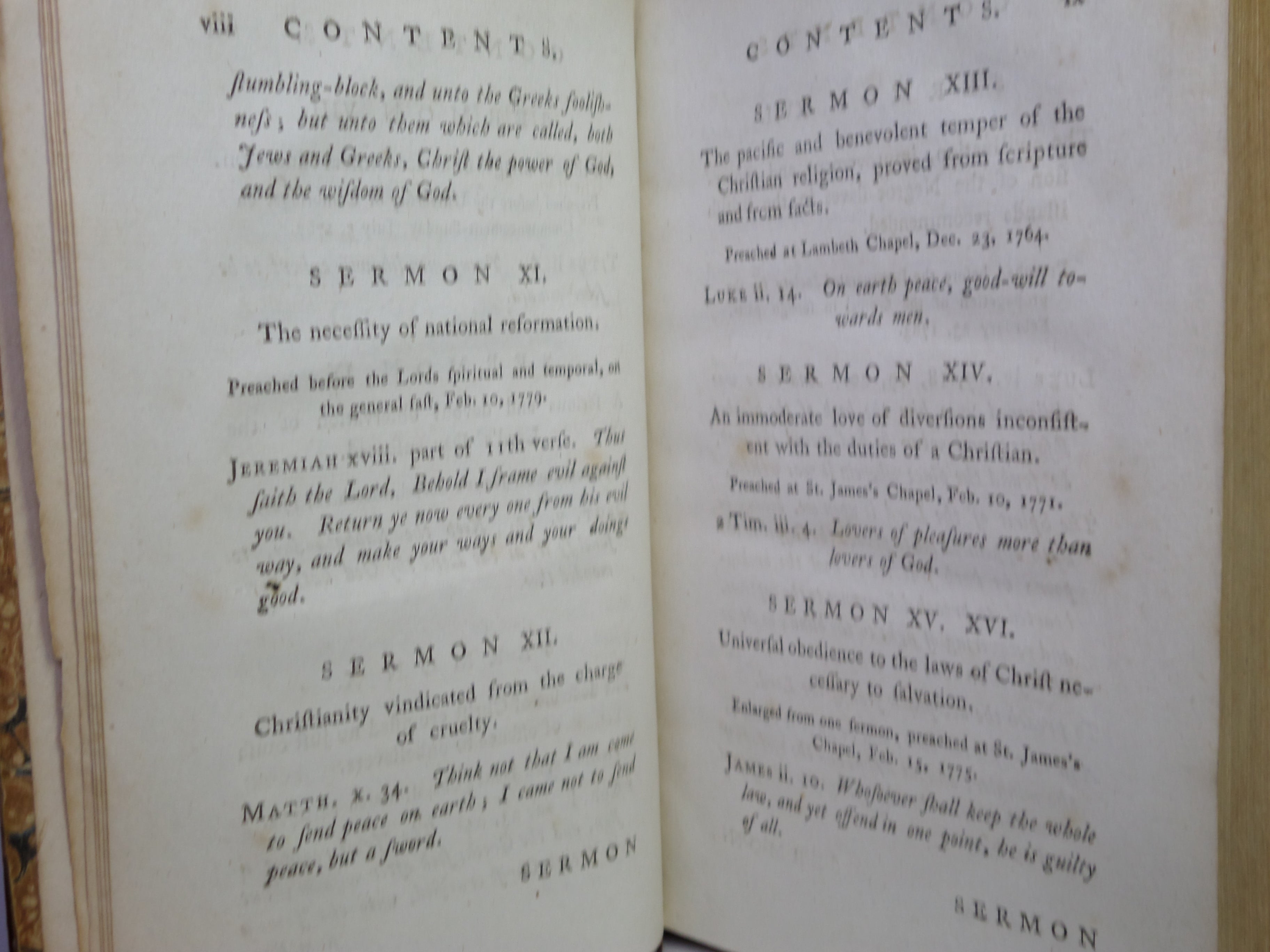 [SLAVERY - WEST INDIES] SERMONS ON SEVERAL SUBJECTS 1783 BEILBY PORTEUS FIRST EDITION