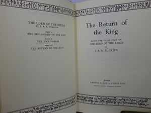 THE LORD OF THE RINGS TRILOGY J.R.R. TOLKIEN 1970 SECOND EDITION SET, FIFTH IMPRESSIONS