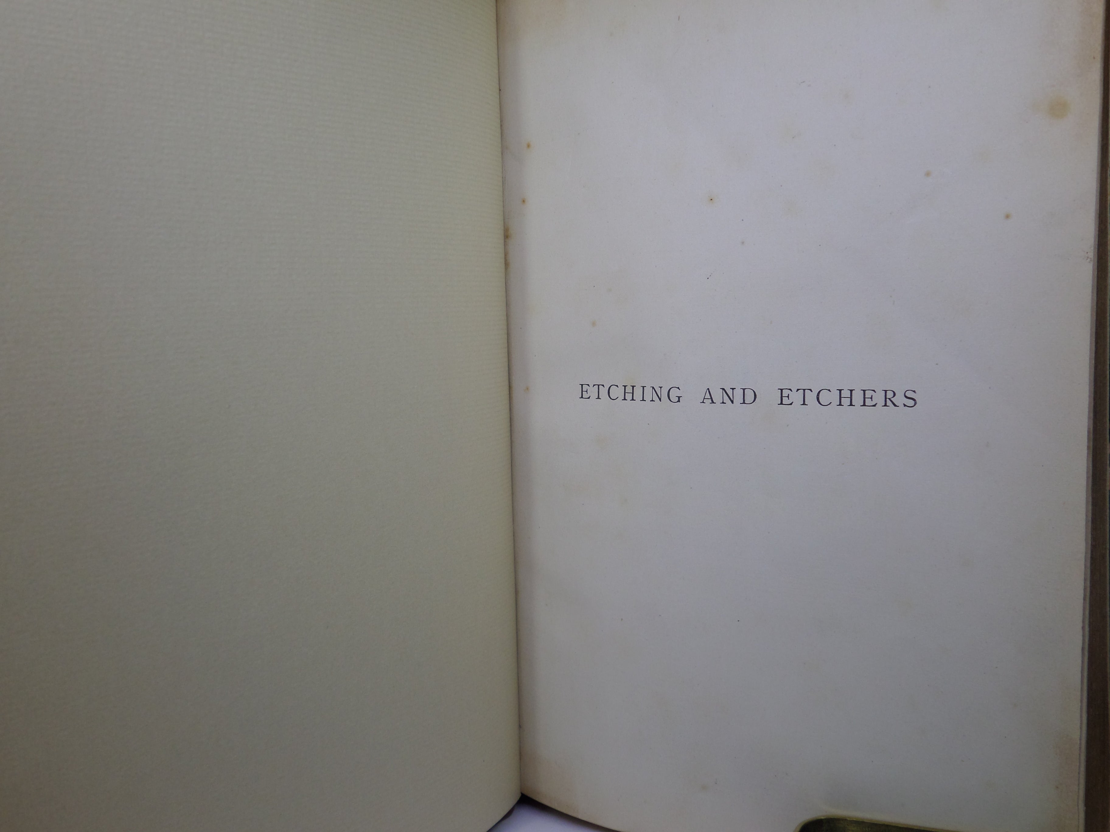 ETCHING & ETCHERS BY PHILIP GILBERT HAMERTON 1876 LEATHER BOUND