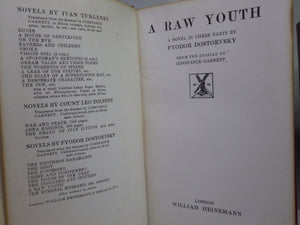 THE NOVELS OF FYODOR DOSTOEVSKY VOLUMES 1-11 TRANS. BY CONSTANCE GARNETT 1915-23