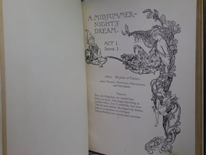 A MIDSUMMER-NIGHT'S DREAM 1908 SHAKESPEARE, BAYNTUN RIVIERE BINDING RACKHAM ILLS