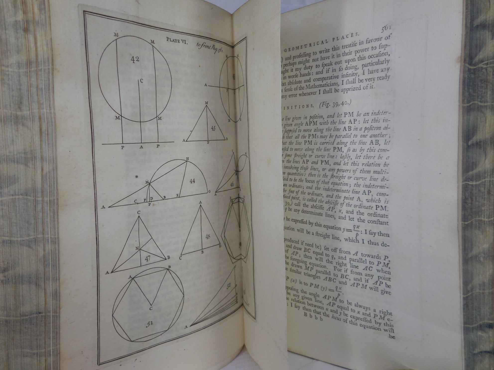 THE ELEMENTS OF ALGEBRA BY NICHOLAS SAUNDERSON 1740 LEATHER BOUND IN TWO VOLUMES