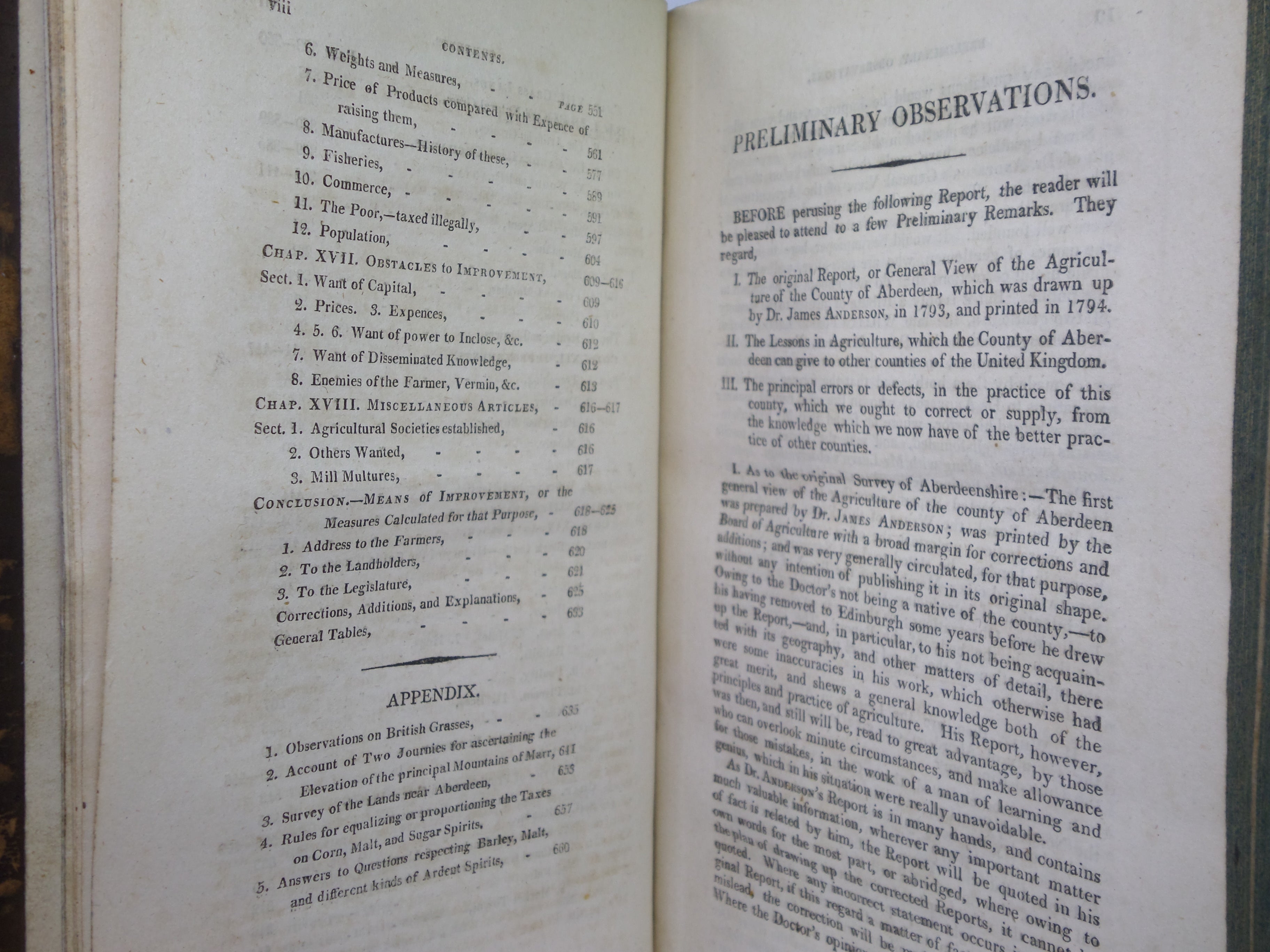 A GENERAL VIEW OF AGRICULTURE OF ABERDEENSHIRE BY GEORGE SKENE KEITH 1811 FIRST EDITION