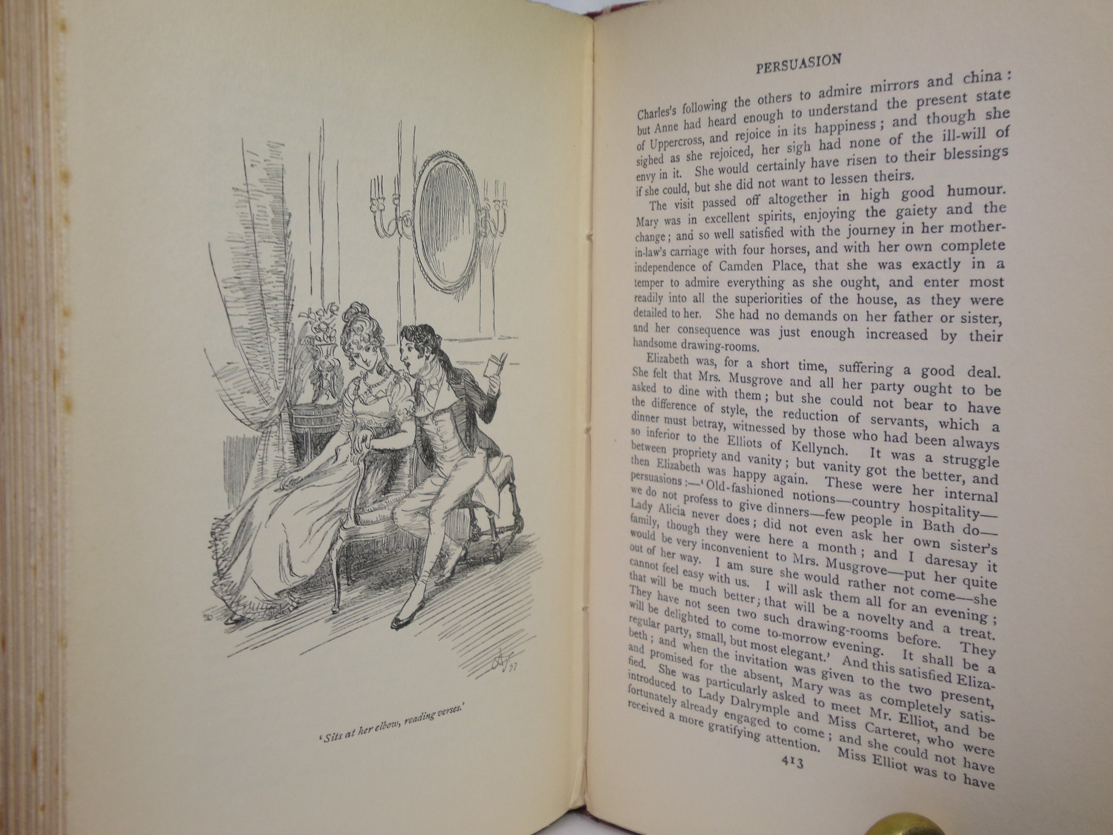 NORTHANGER ABBEY AND PERSUASION BY JANE AUSTEN 1906 HUGH THOMSON ILLUSTRATIONS