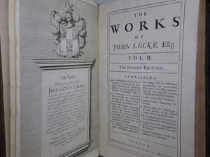 THE WORKS OF JOHN LOCKE 1722 SECOND EDITION IN THREE VOLUMES