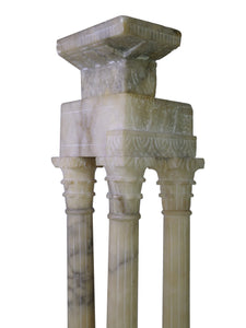 19TH CENTURY GRAND TOUR ALABASTER MODEL OF THE TEMPLE OF VESPASIAN AND TITUS