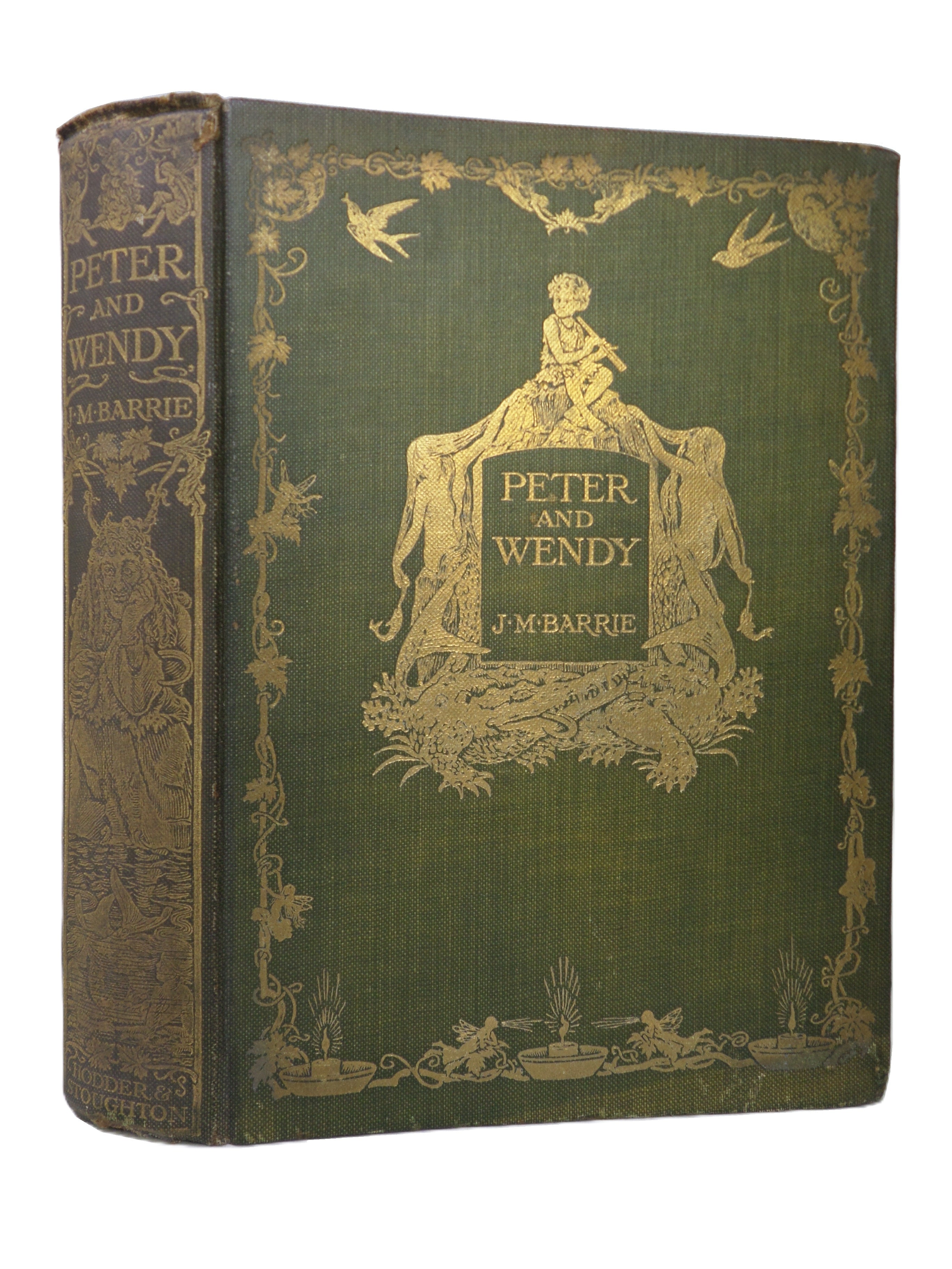 PETER AND WENDY BY J.M. BARRIE ILLUSTRATED BY F.D. BEDFORD 1911 FIRST EDITION