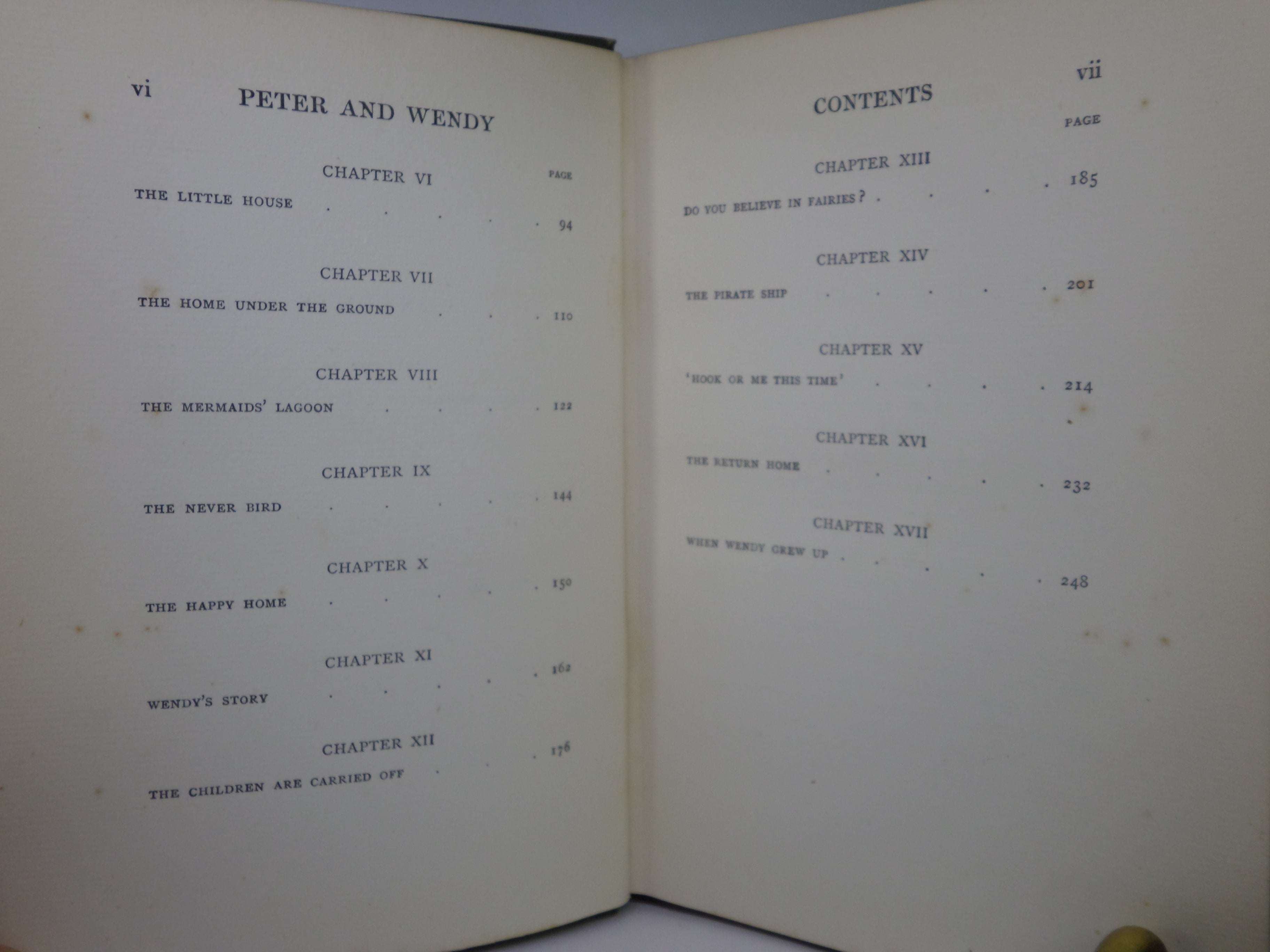 PETER AND WENDY BY J.M. BARRIE ILLUSTRATED BY F.D. BEDFORD 1911 FIRST EDITION