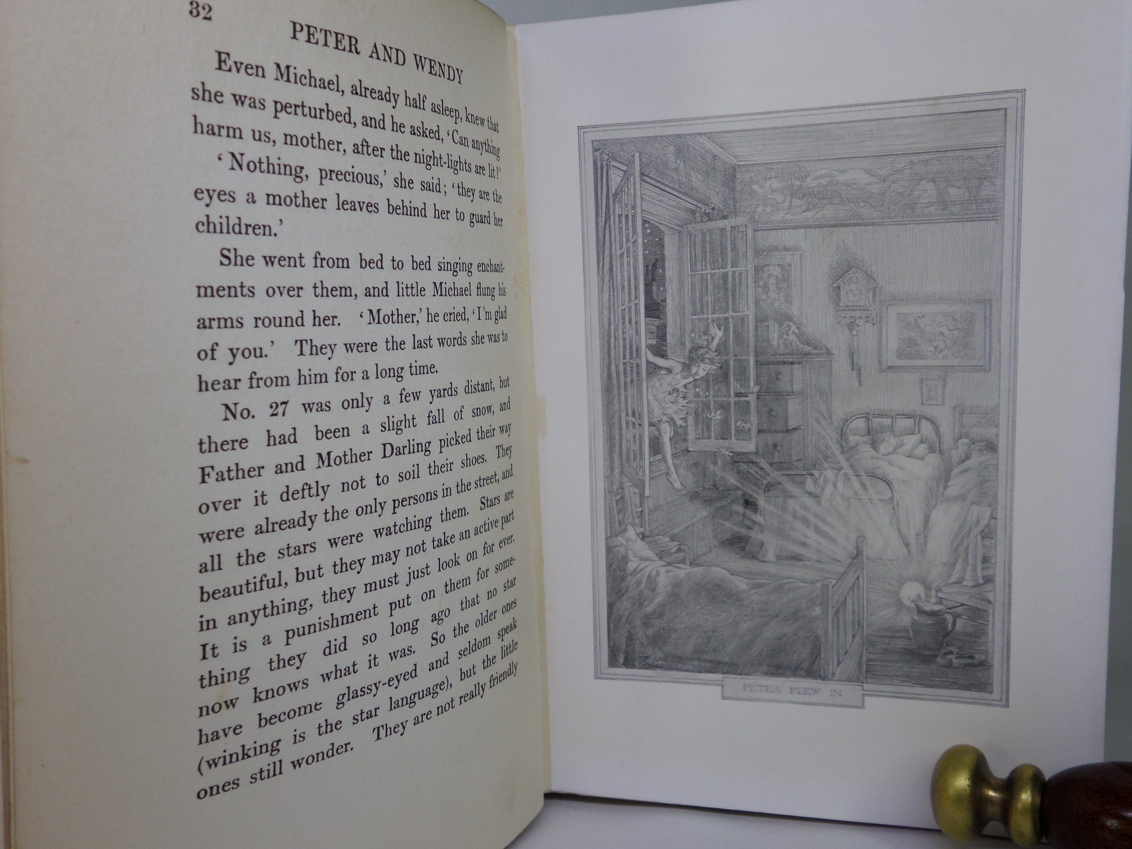 PETER AND WENDY BY J.M. BARRIE ILLUSTRATED BY F.D. BEDFORD 1911 FIRST EDITION