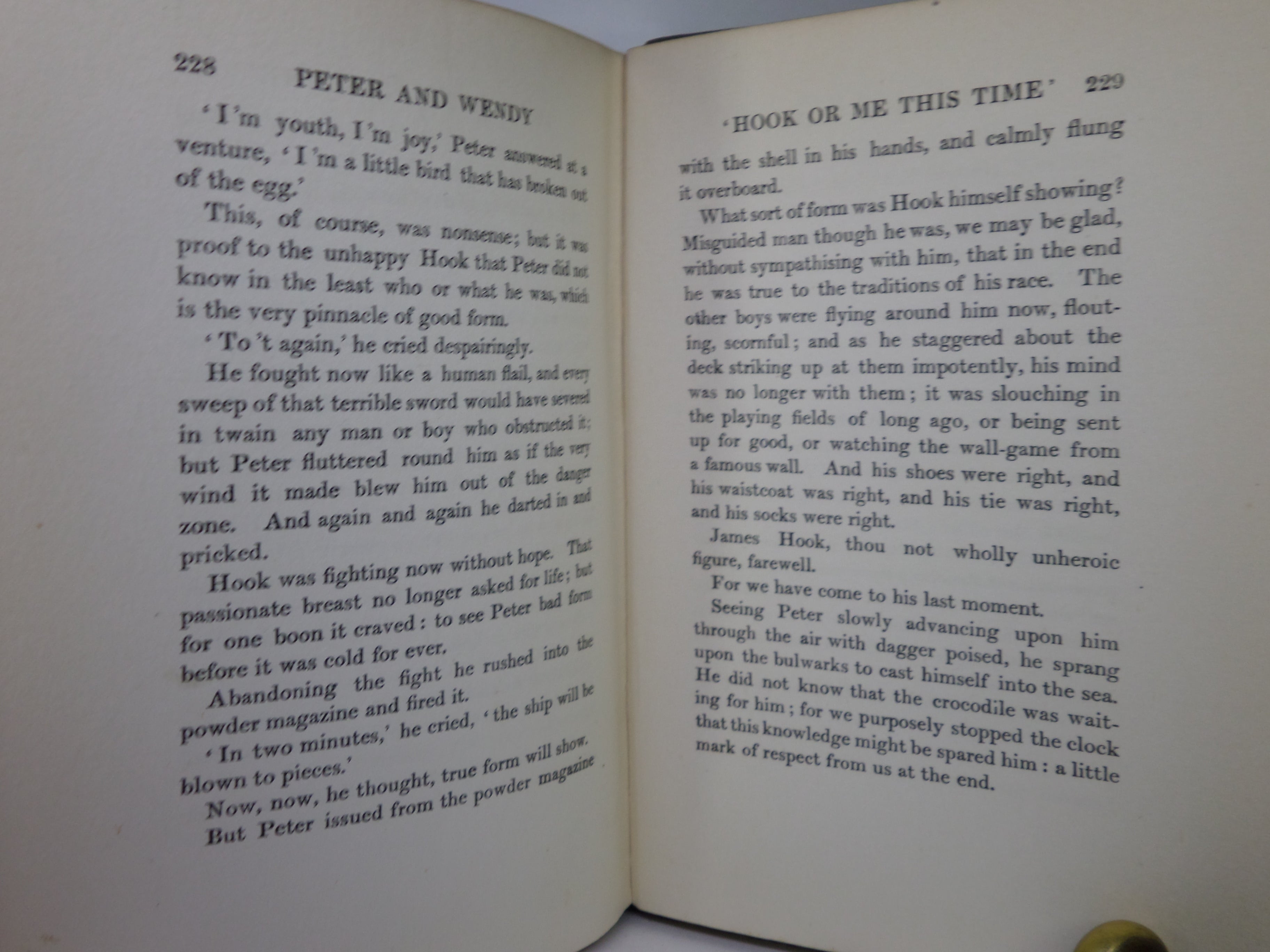 PETER AND WENDY BY J.M. BARRIE ILLUSTRATED BY F.D. BEDFORD 1911 FIRST EDITION