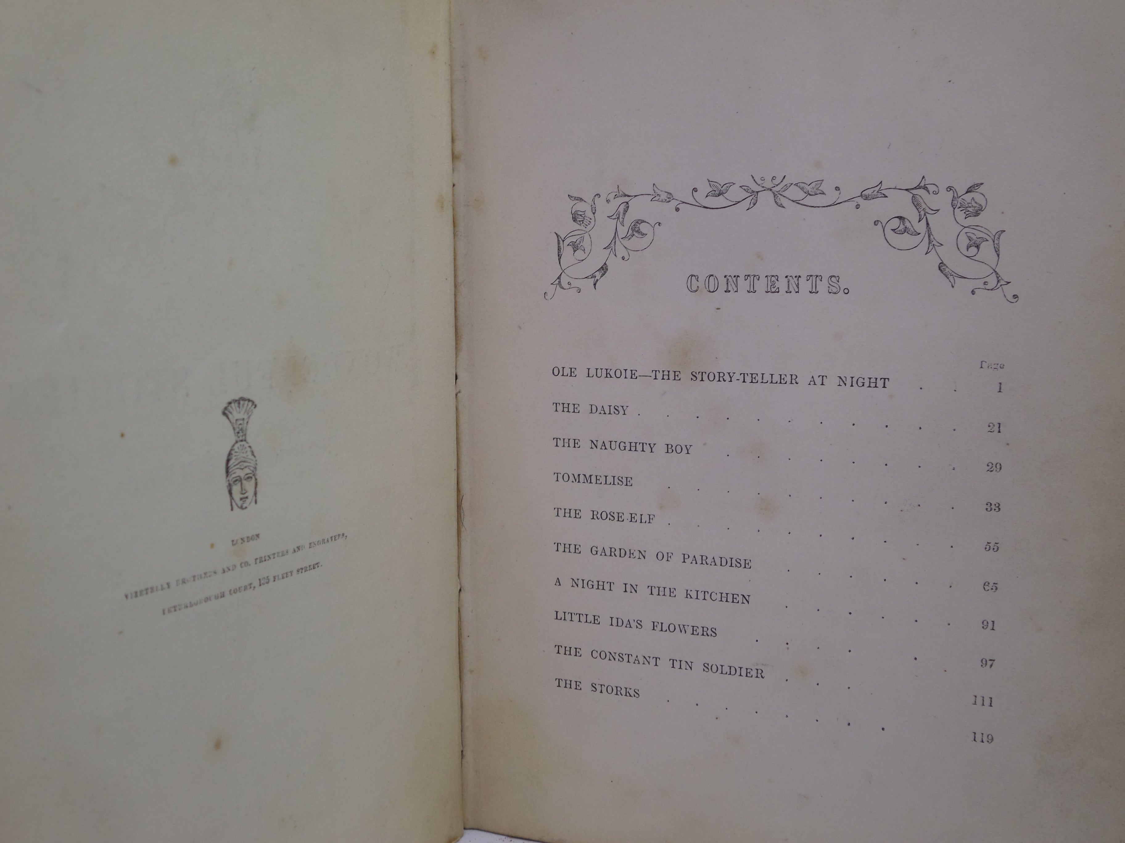 WONDERFUL STORIES FOR CHILDREN BY HANS CHRISTIAN ANDERSEN 1846 FIRST EDITION