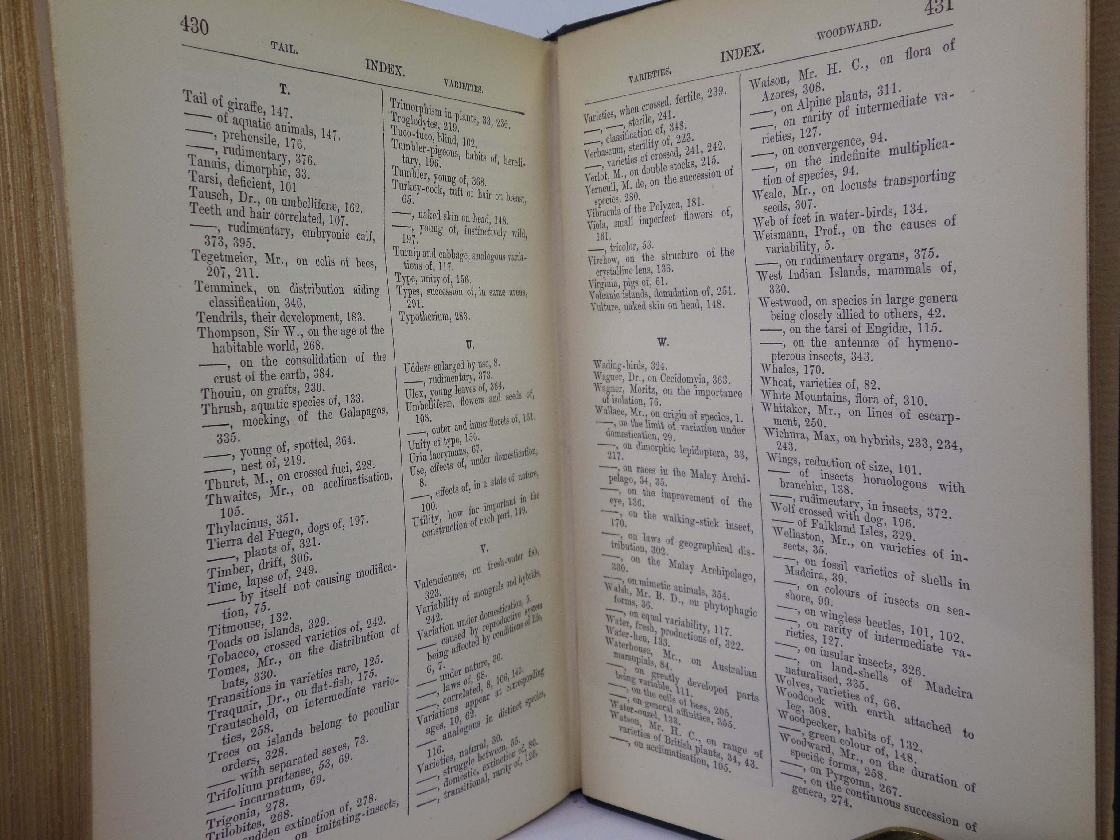 THE ORIGIN OF SPECIES BY MEANS OF NATURAL SELECTION BY CHARLES DARWIN 1899