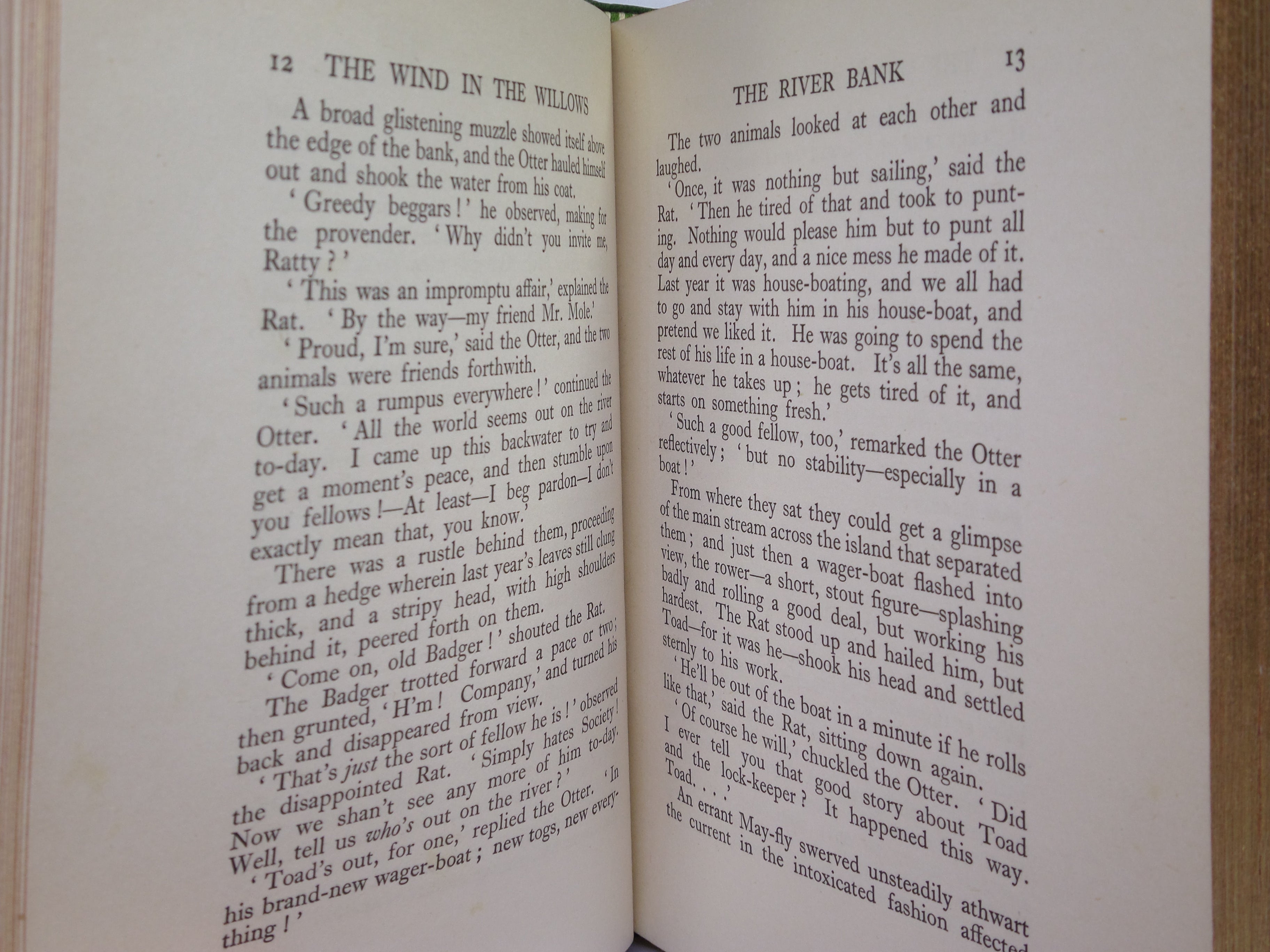 THE WIND IN THE WILLOWS 1927 KENNETH GRAHAME, BAYNTUN RIVIERE FINE BINDING