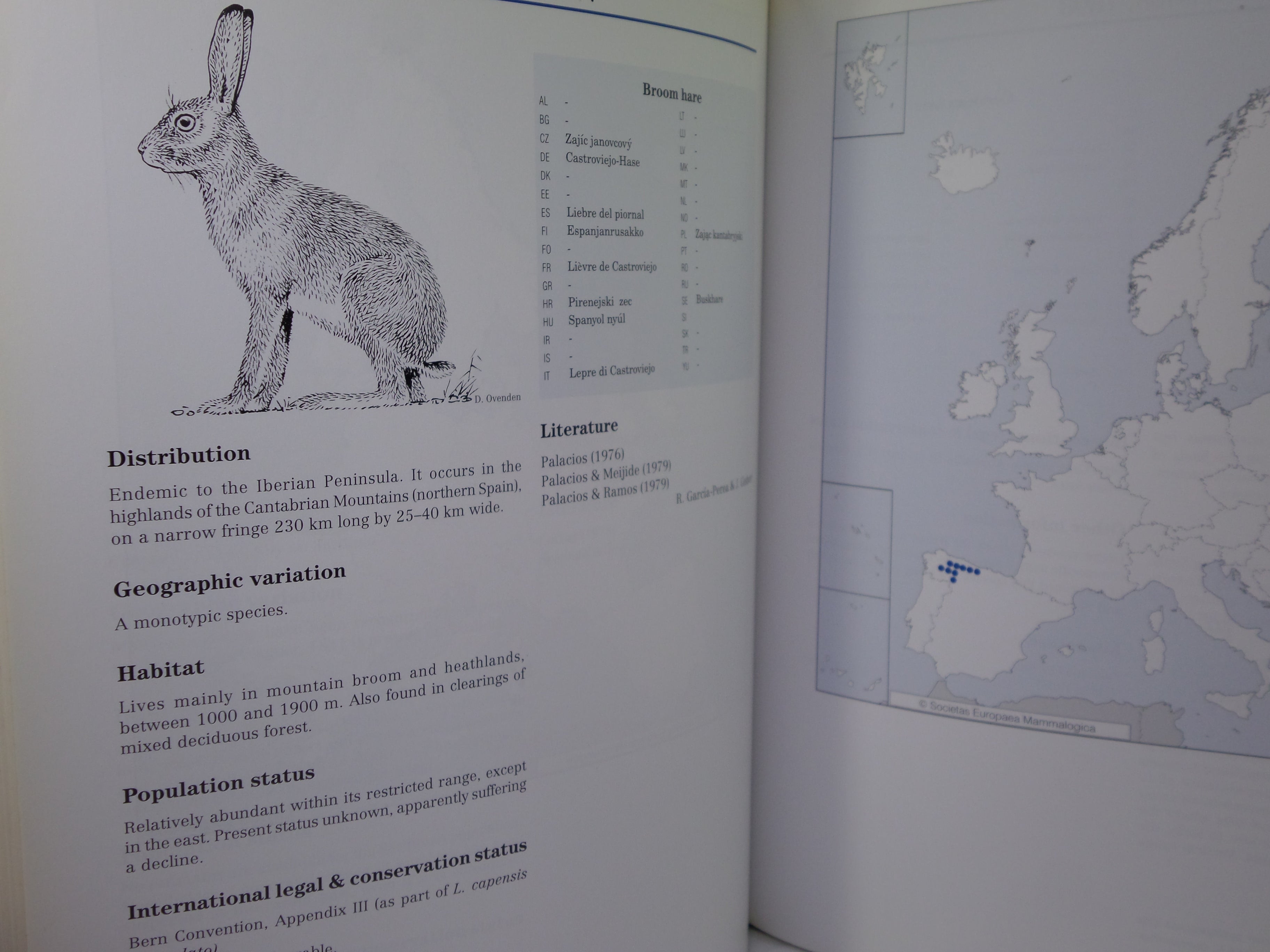 THE ATLAS OF EUROPEAN MAMMALS BY A.J. MITCHELL-JONES ET AL 1999 FIRST EDITION HARDCOVER