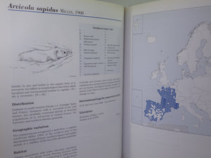 THE ATLAS OF EUROPEAN MAMMALS BY A.J. MITCHELL-JONES ET AL 1999 FIRST EDITION HARDCOVER