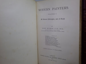 MODERN PAINTERS BY JOHN RUSKIN 1903-04 FINELY BOUND IN SIX VOLUMES BY HATCHARDS