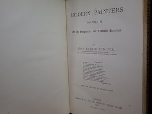 MODERN PAINTERS BY JOHN RUSKIN 1903-04 FINELY BOUND IN SIX VOLUMES BY HATCHARDS