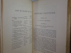 MODERN PAINTERS BY JOHN RUSKIN 1903-04 FINELY BOUND IN SIX VOLUMES BY HATCHARDS