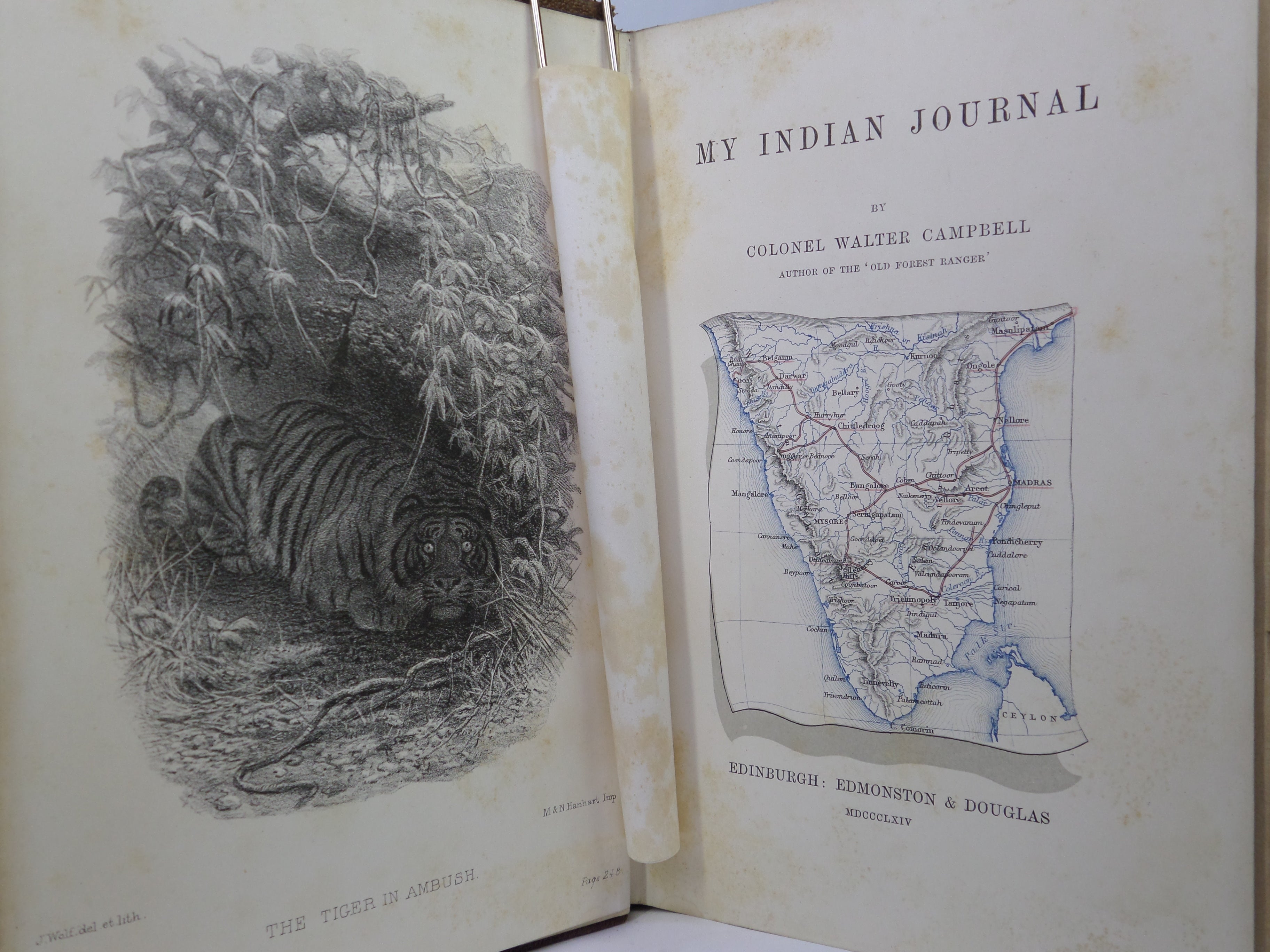 MY INDIAN JOURNAL BY COLONEL WALTER CAMPBELL 1864 FIRST EDITION