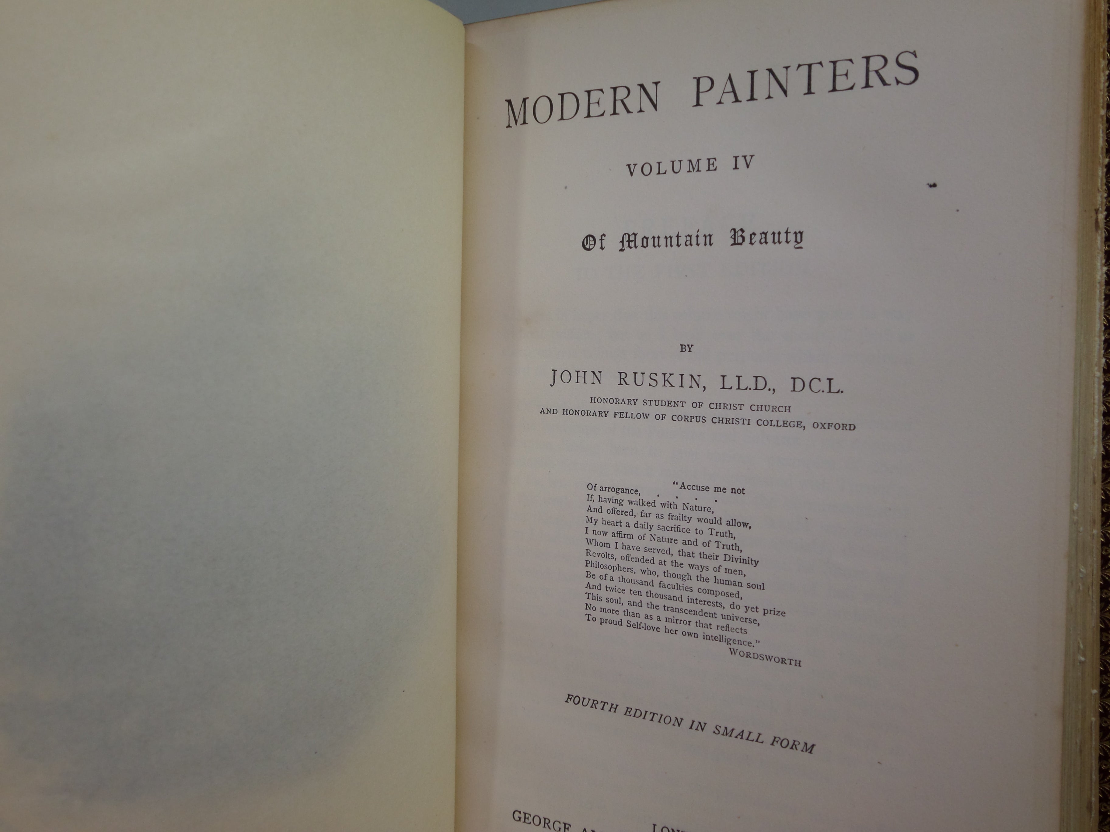 MODERN PAINTERS BY JOHN RUSKIN 1903-04 FINELY BOUND IN SIX VOLUMES BY HATCHARDS