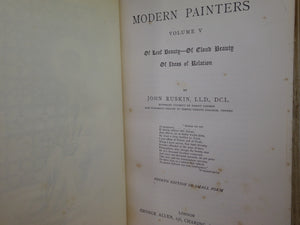 MODERN PAINTERS BY JOHN RUSKIN 1903-04 FINELY BOUND IN SIX VOLUMES BY HATCHARDS